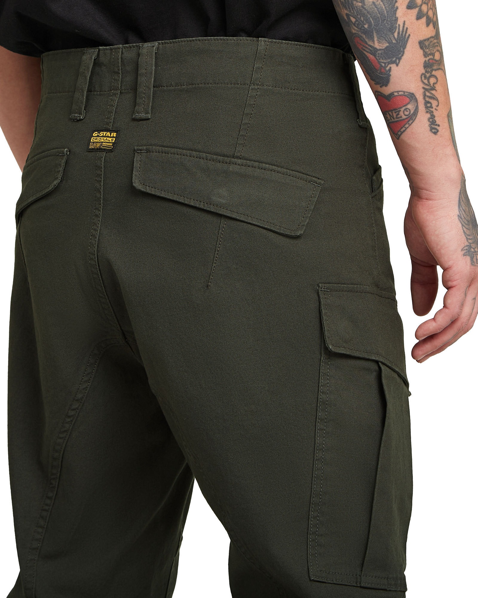Cargohose G-STAR "Zip Pocket 3D Skinny Cargohose 2.0", Herren, Gr. 34, Länge 34, asfalt, Obermaterial: 50% Baumwolle, 48% Baumwolle, 2% Elasthan, Hosen Cargohose 3