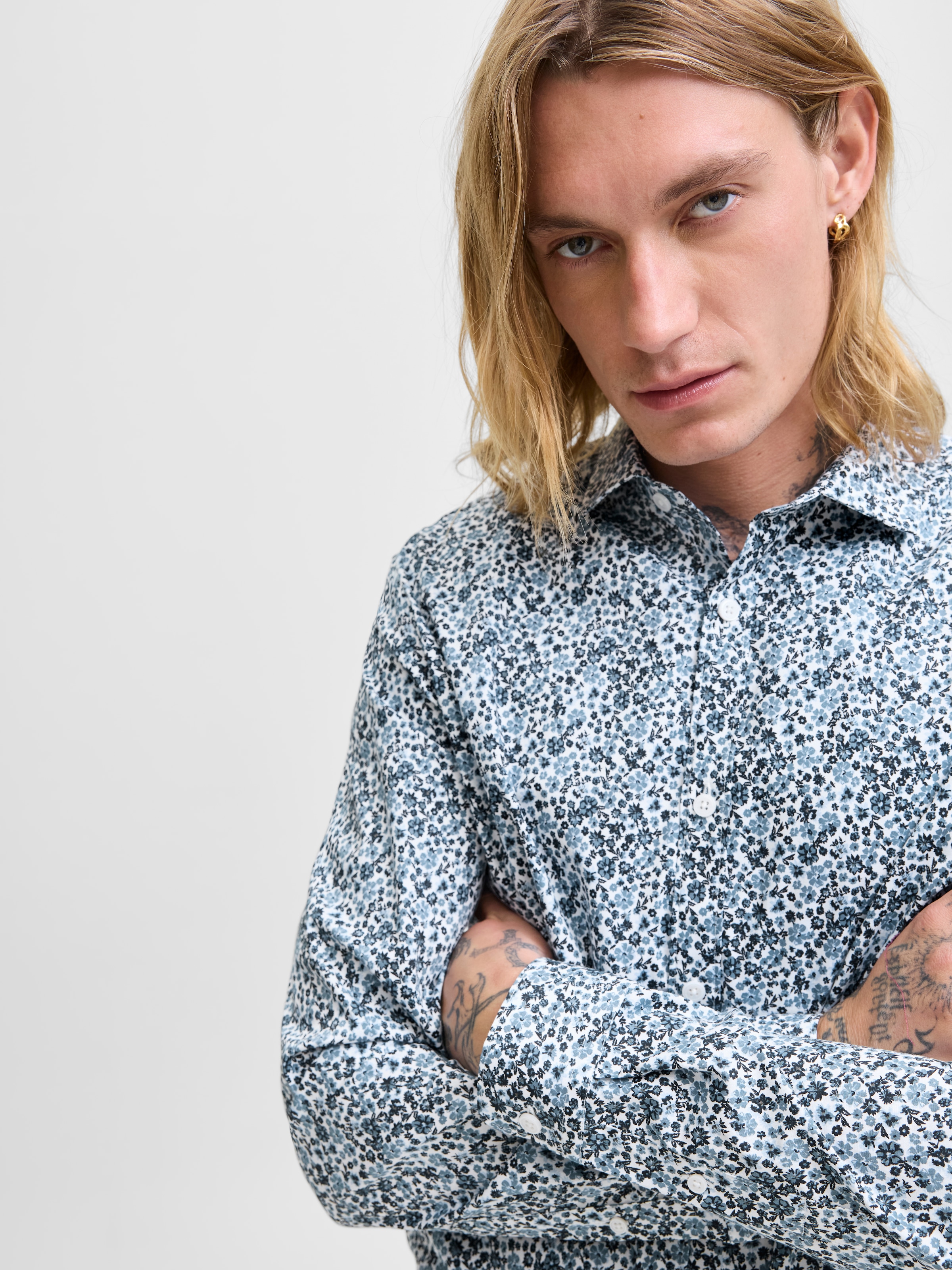 Jack & Jones Langarmhemd "JPRBLABLACKPOOL STRETCH AOP LS SHIRT SN" günstig online kaufen