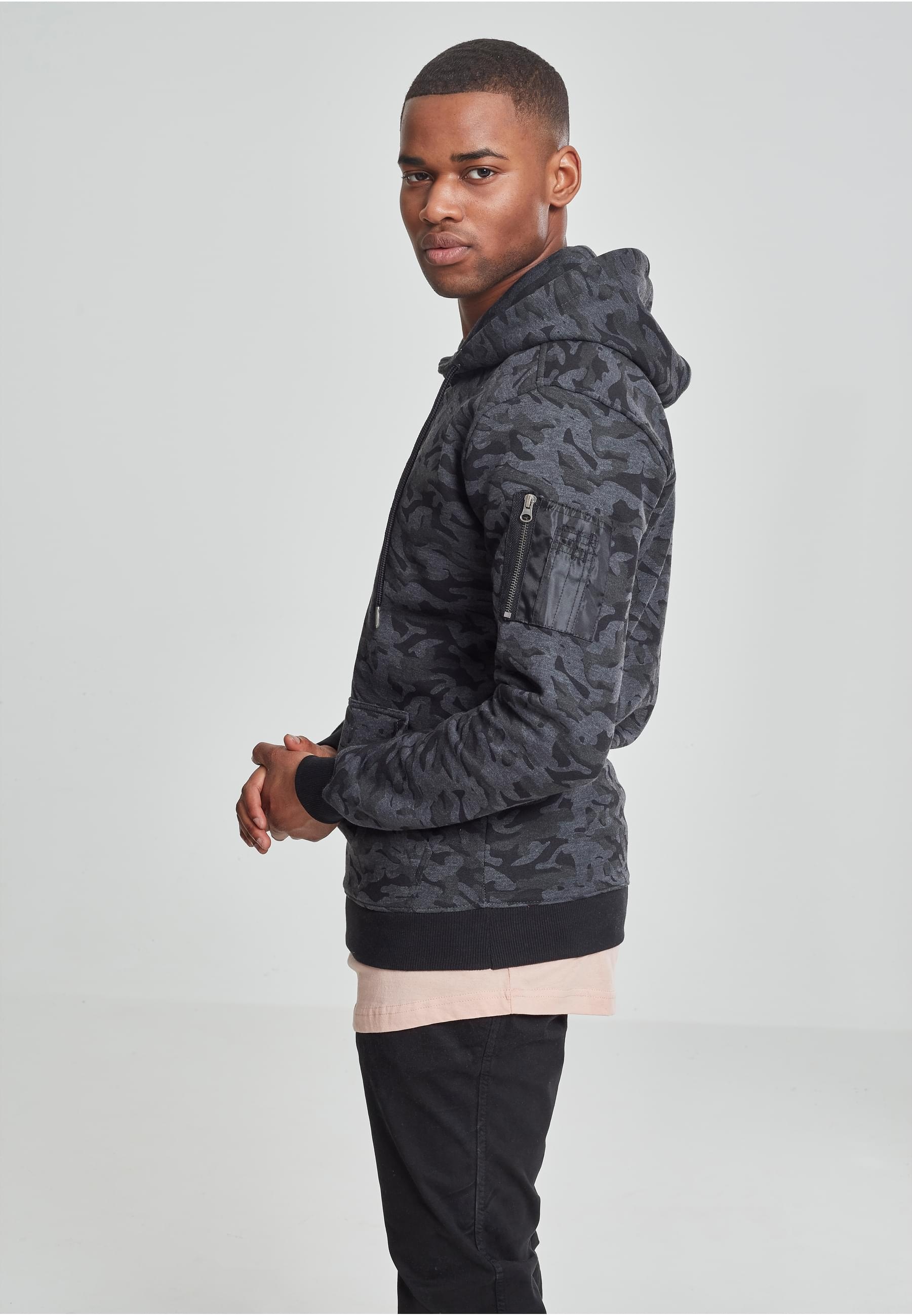 URBAN CLASSICS Sweatshirt »Urban Classics Herren Sweat Camo Bomber Hoody«, 1 Stk.

