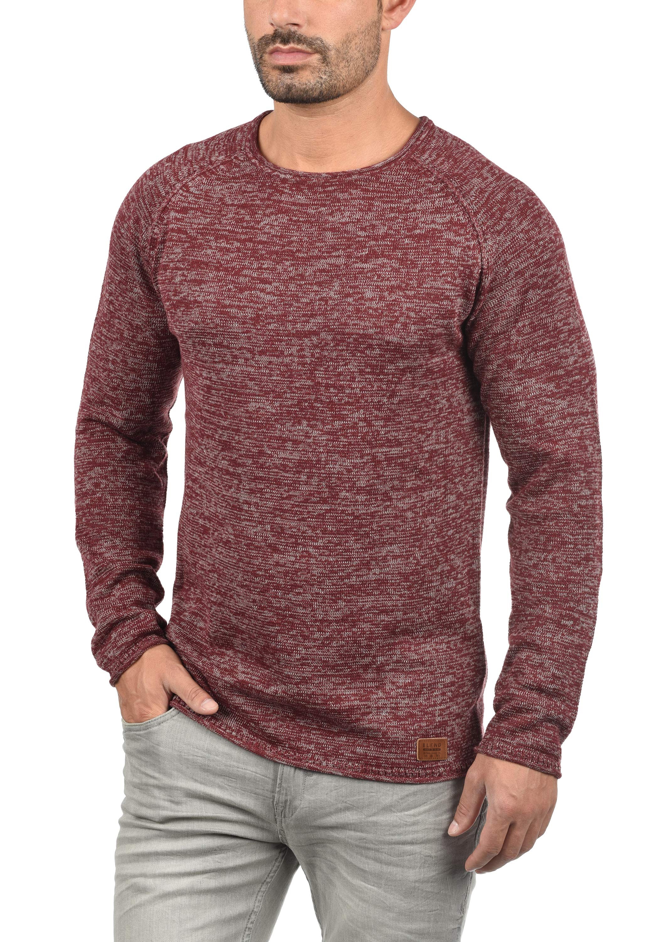 Blend Strickpullover "BHDan", Stilvoller Strickpullover mit aufgerollten Sä günstig online kaufen