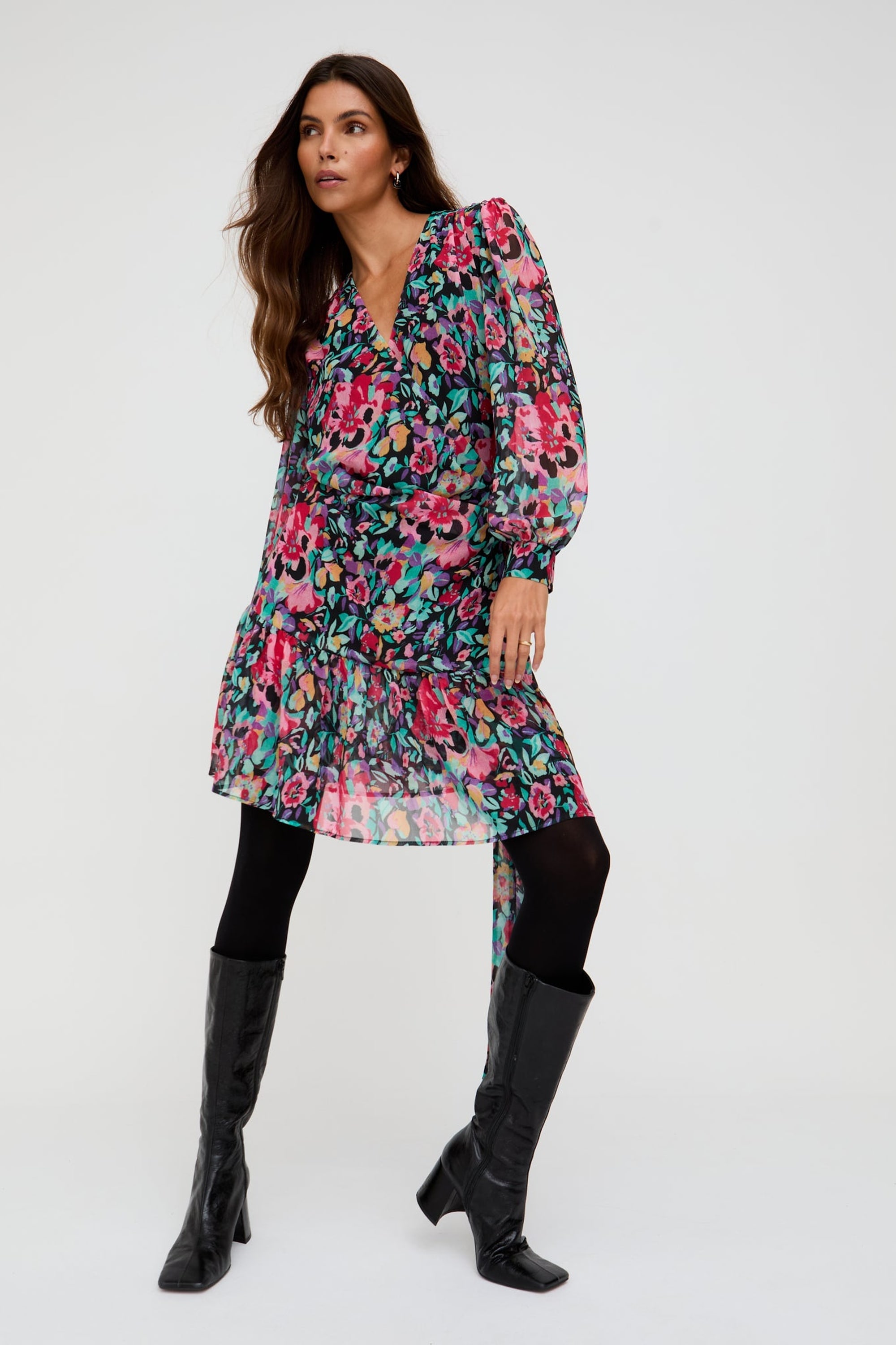 Lily and Lionel Midikleid »Flora Wraparound Floral Print Mini Dress Damen«