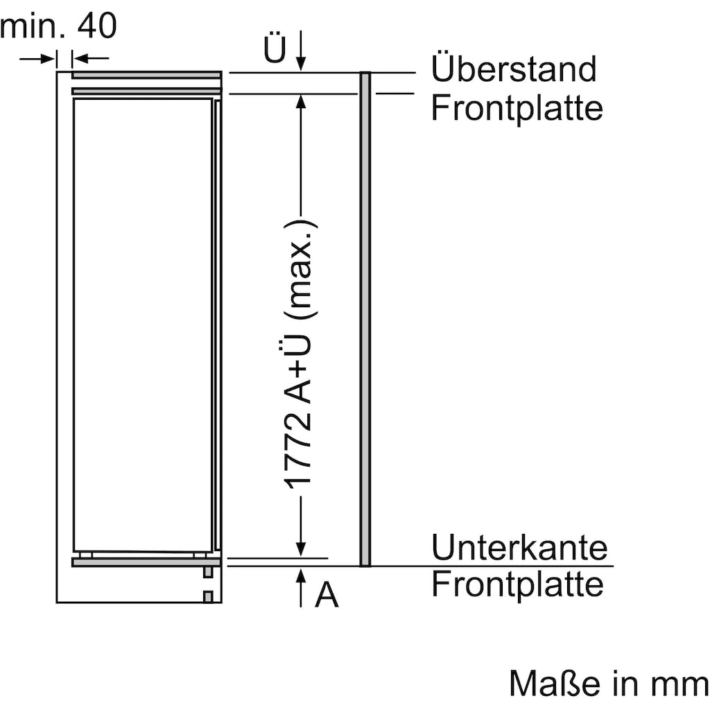 SIEMENS Einbaukühlschrank »KI81RADE0«, KI81RADE0, 177,2 cm hoch, 55,8 cm breit