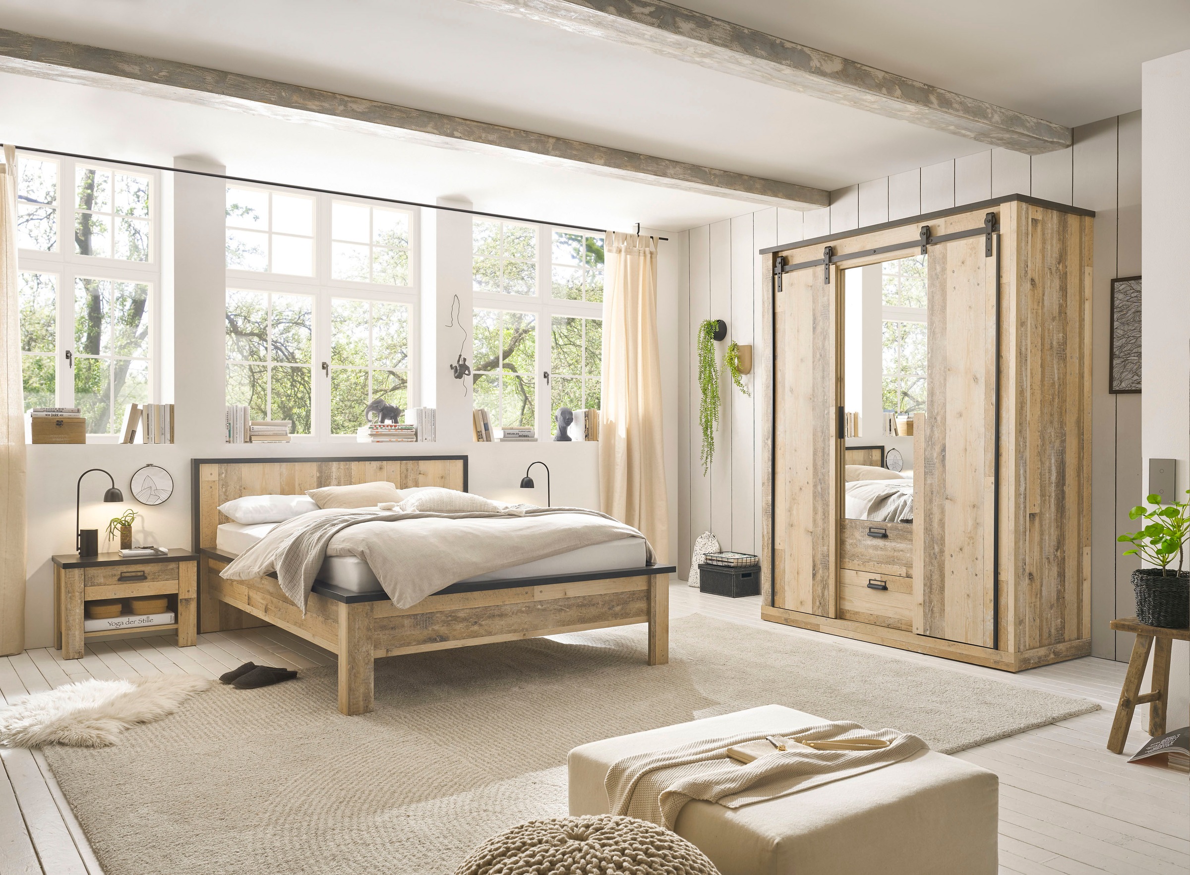 Home affaire Schlafzimmer-Set "SHERWOOD" 4 Stk. tlg. Liegefläche 140x200cm, günstig online kaufen