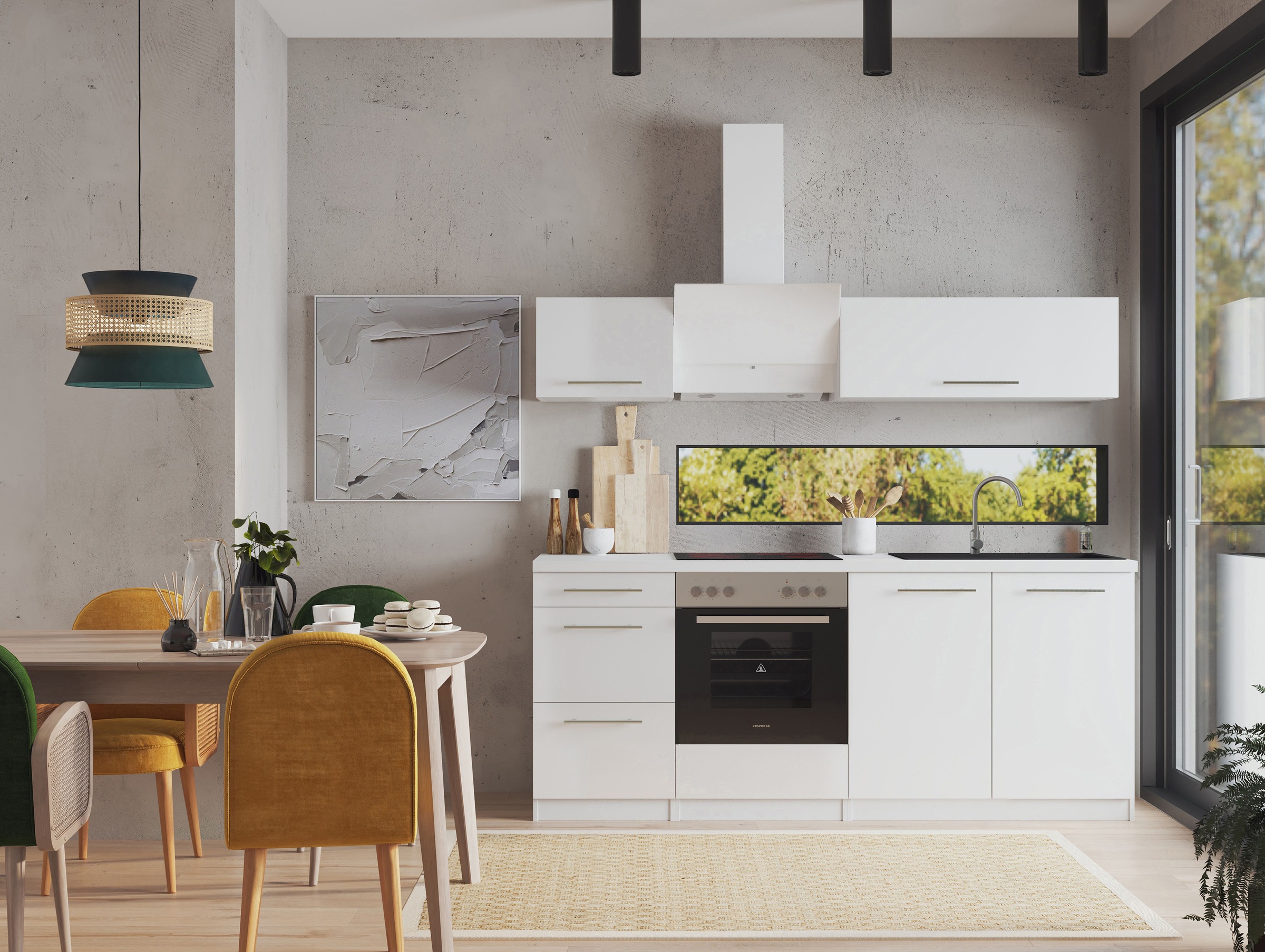 RESPEKTA Küche "Amanda" Breite 210 cm, mit Soft-Close, exklusiver Konfigura günstig online kaufen