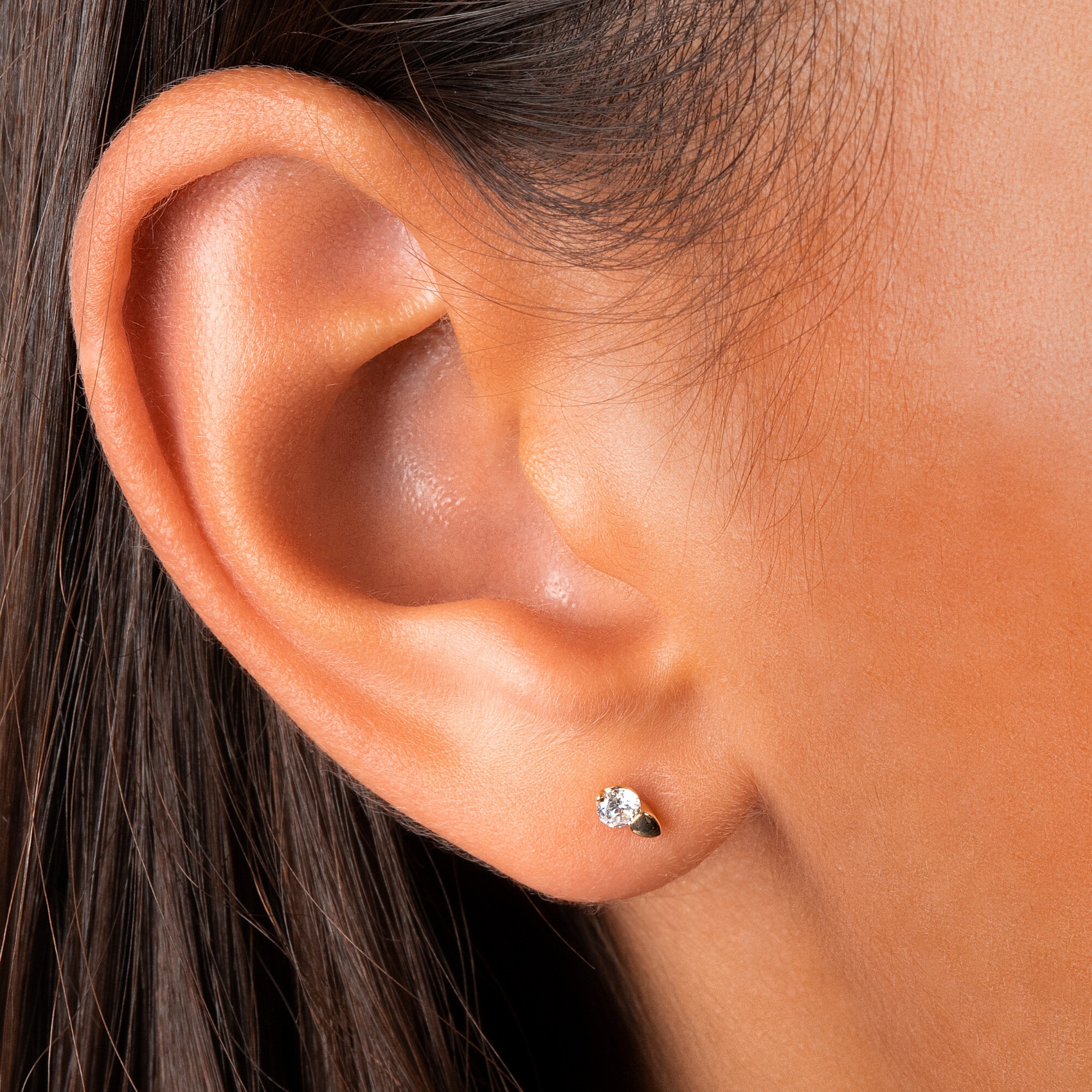 ONE ELEMENT Paar Ohrhänger »Zirkonia Ohrringe Ohrstecker aus 333 Gelbgold«, Damen Gold Schmuck