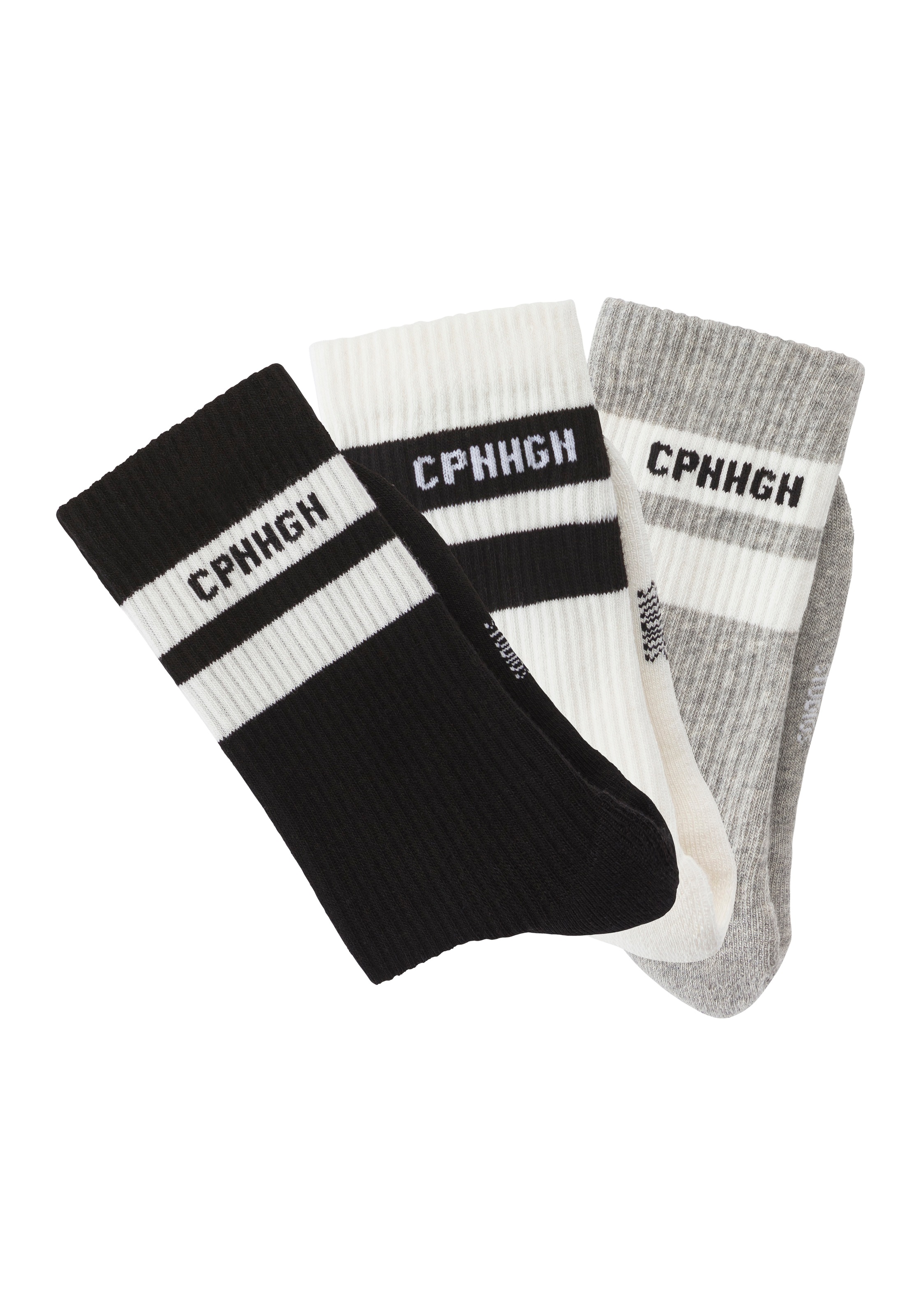 Copenhagen Studios Tennissocken, (Packung, 3 Paar), mit Streifendesign und günstig online kaufen