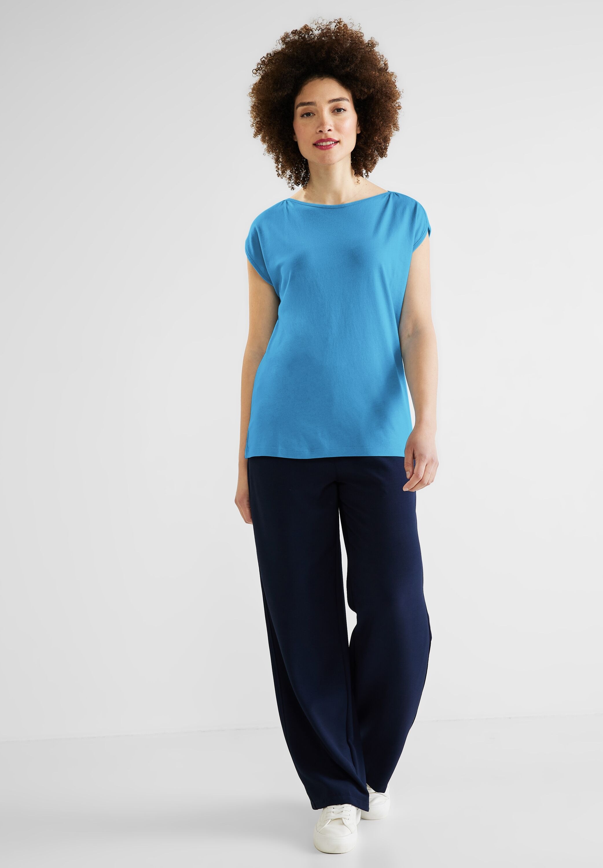 STREET ONE T-Shirt, mit U-Boot-Ausschnitt