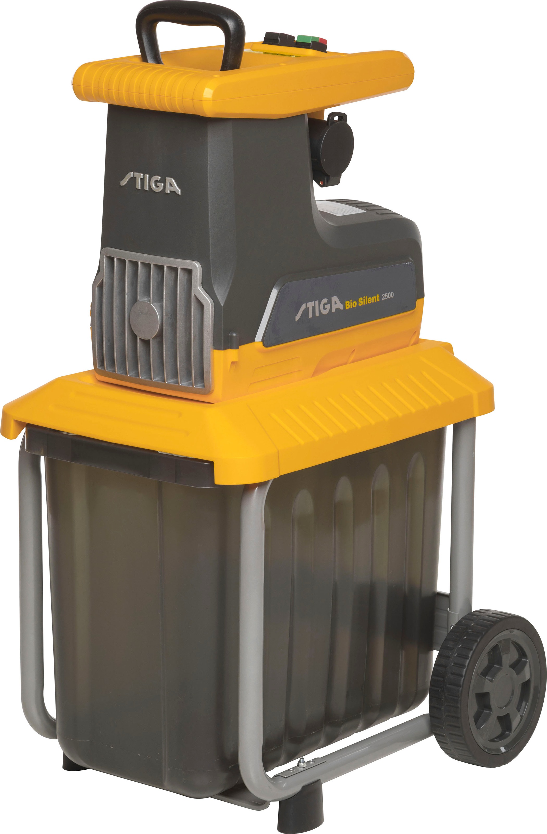 Stiga Garden Gelb Leisehäcksler "Bio Silent 2500" 2500 W Leise Walzentechnik Mit Stopfer Und Rücklauffunktion von Baur