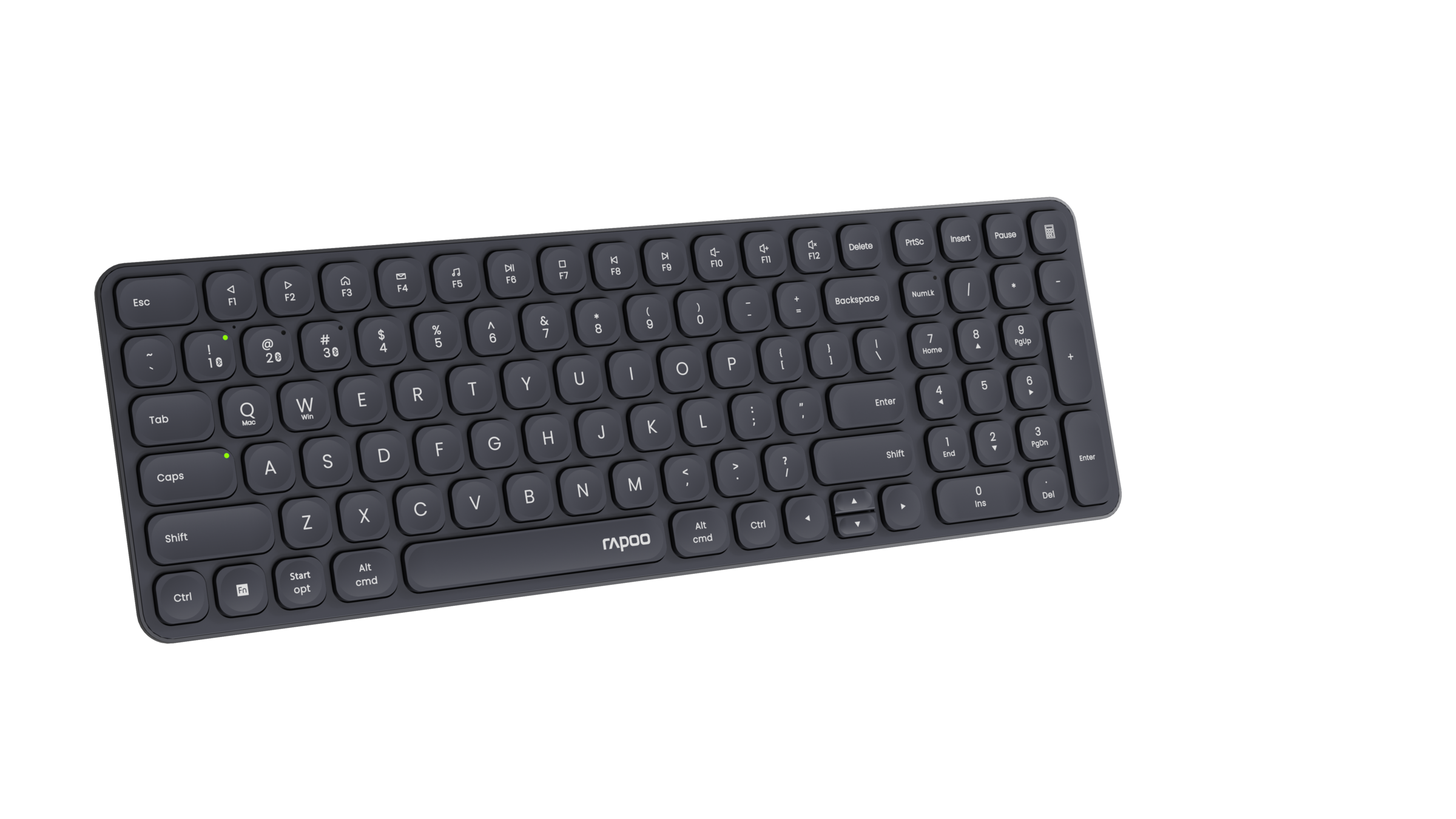 Rapoo Ultra-Slim-Bluetooth-Tastatur »E9310M, Kabellose, ultraflache Multi-Mode-Tastatur, QWERTZ«, (Fn-Tasten-Multimedia-Tasten-Ziffernblock)