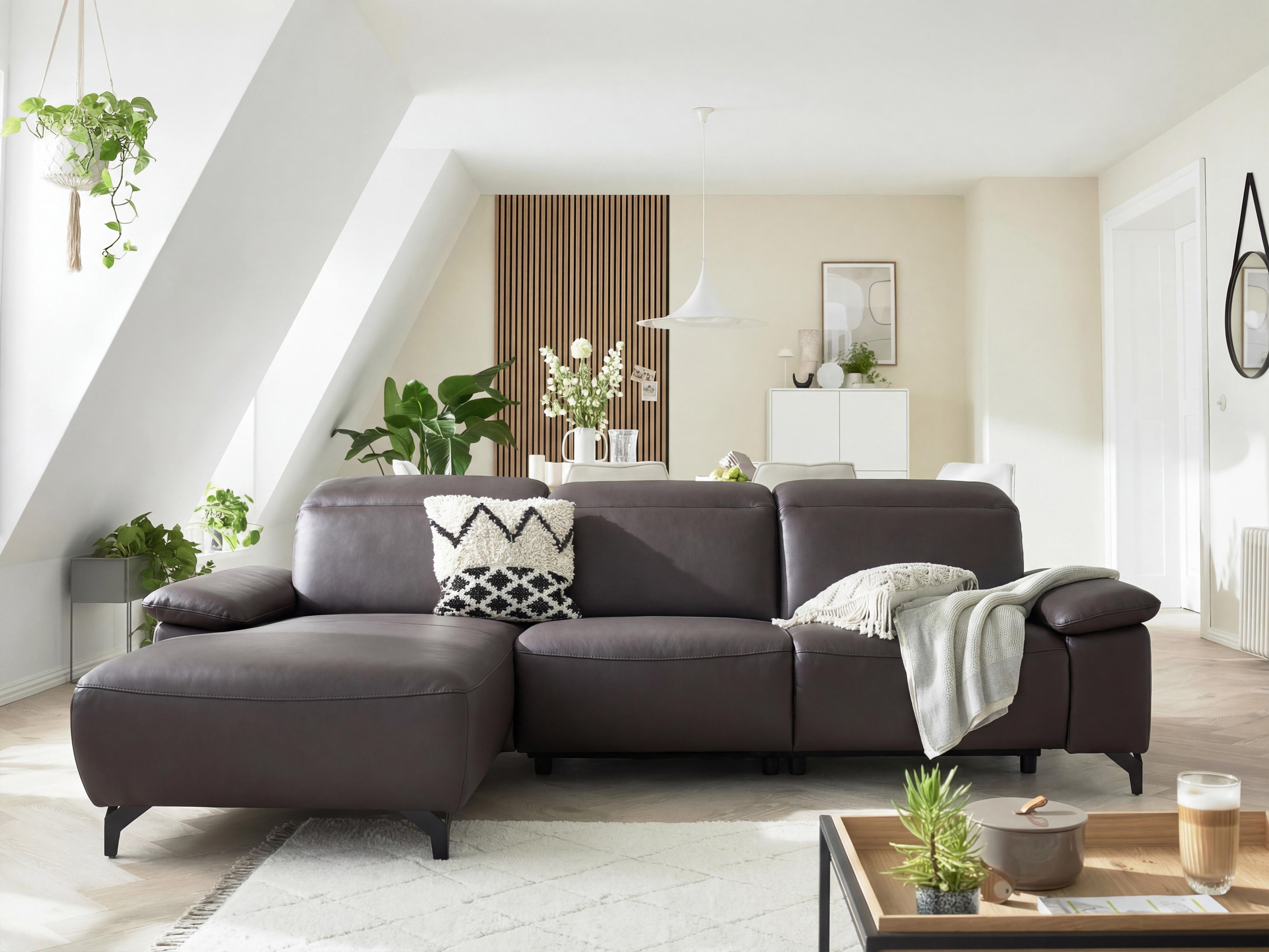 Musterring Ecksofa "MR370 mit/ohne Relaxfunktion, verschiedene Unterfederungen zur Auswahl" Farbe, Material, Sitzkomfort und Funktion wählbar, Maße 280 x 180 cm