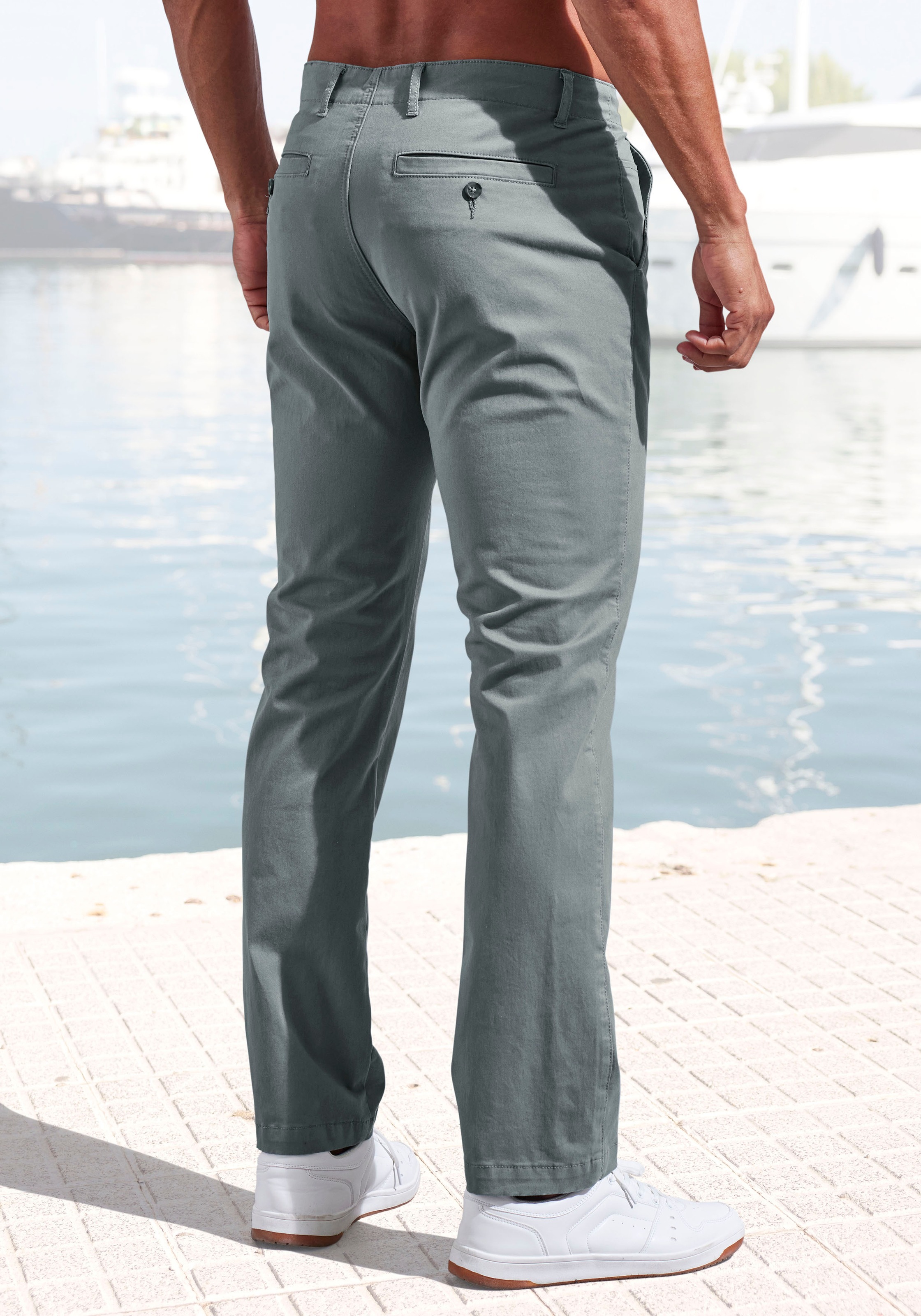 Thumbnail - John Devin Chinohose "regular-fit" aus elastischer Baumwoll-Qualität