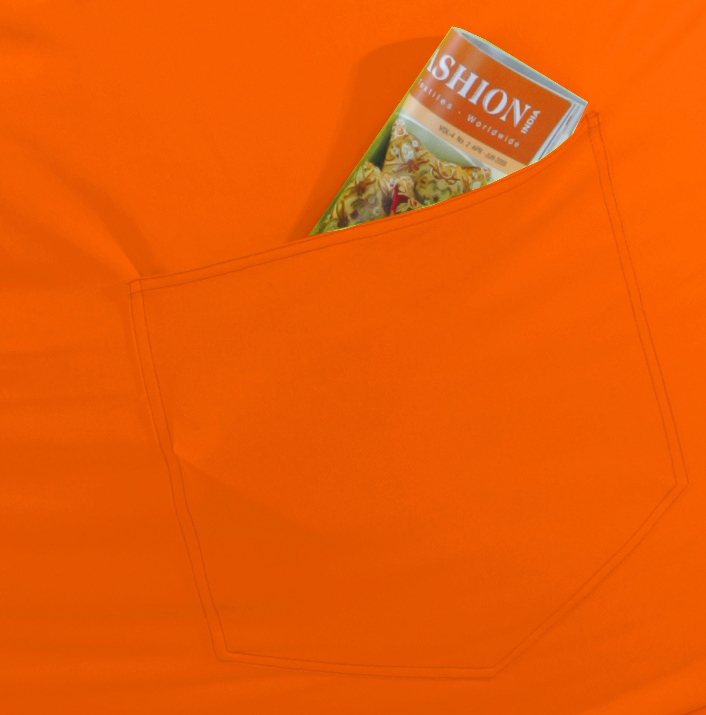 Thumbnail - KiNZLER Sitzsack "Kimi small" 1 Stk. tlg. Uni Farben, mit Taschen & Tragegriff, Outdoor geeignet, Kinderzimmer