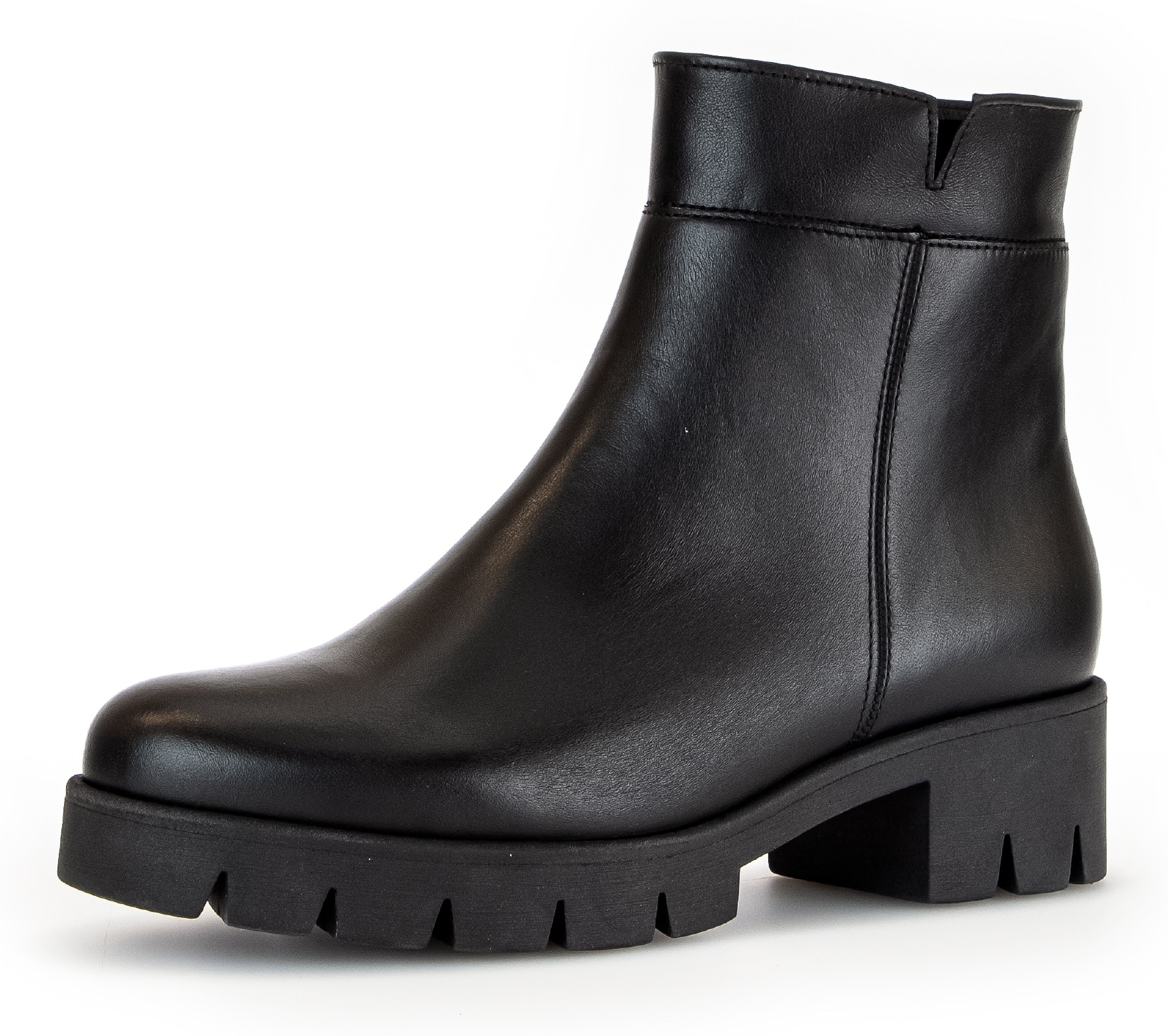 Stiefelette, Blockabsatz, Winterstiefel, Chunky-Boots mit Innenreißverschluss