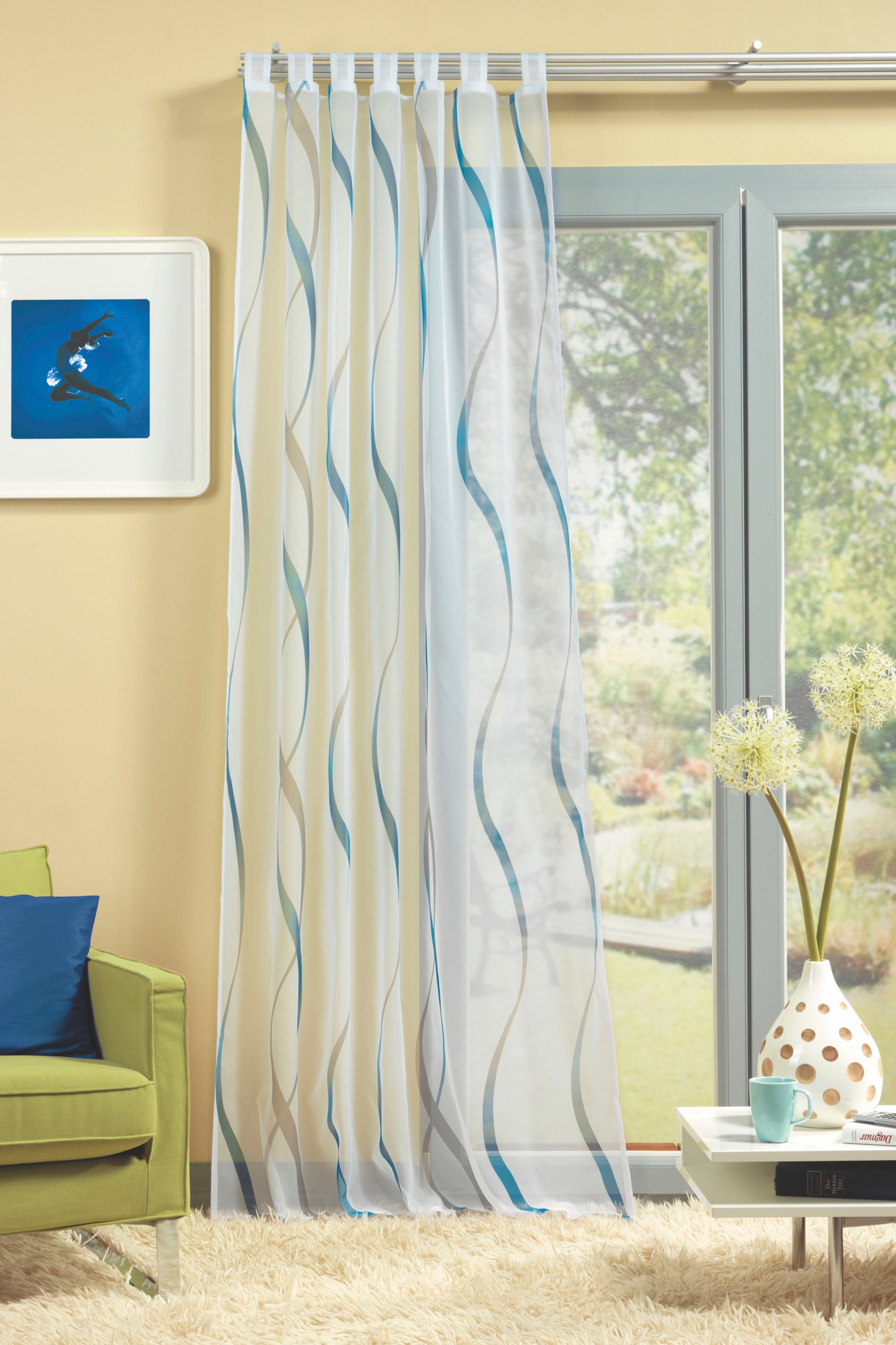 HOME WOHNIDEEN Vorhang "SCHLAUFENSCHAL" Schlaufen 1 Stk. tlg. Schlaufenscha günstig online kaufen