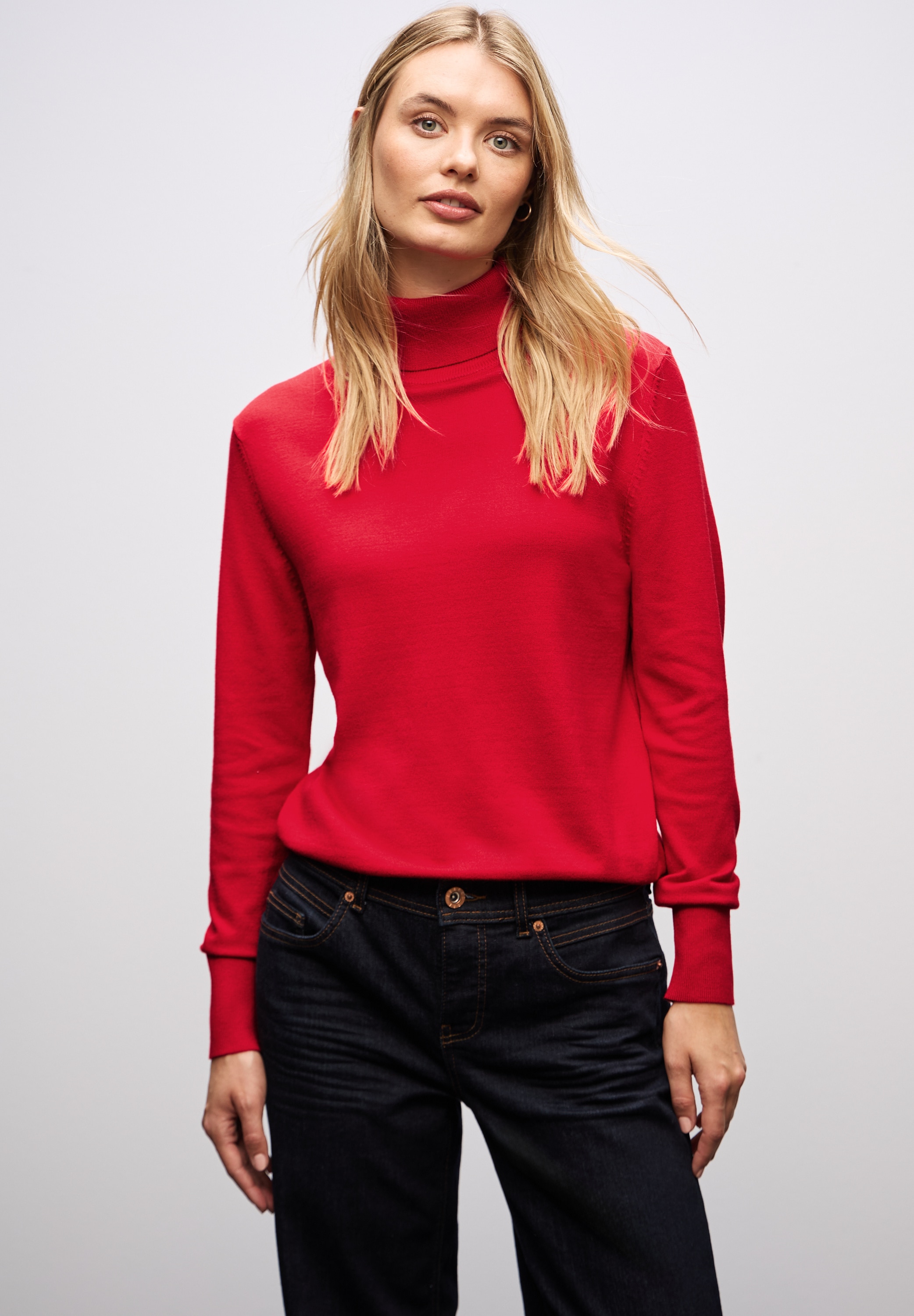 STREET ONE Rollkragenpullover, mit Strick-Struktur günstig online kaufen