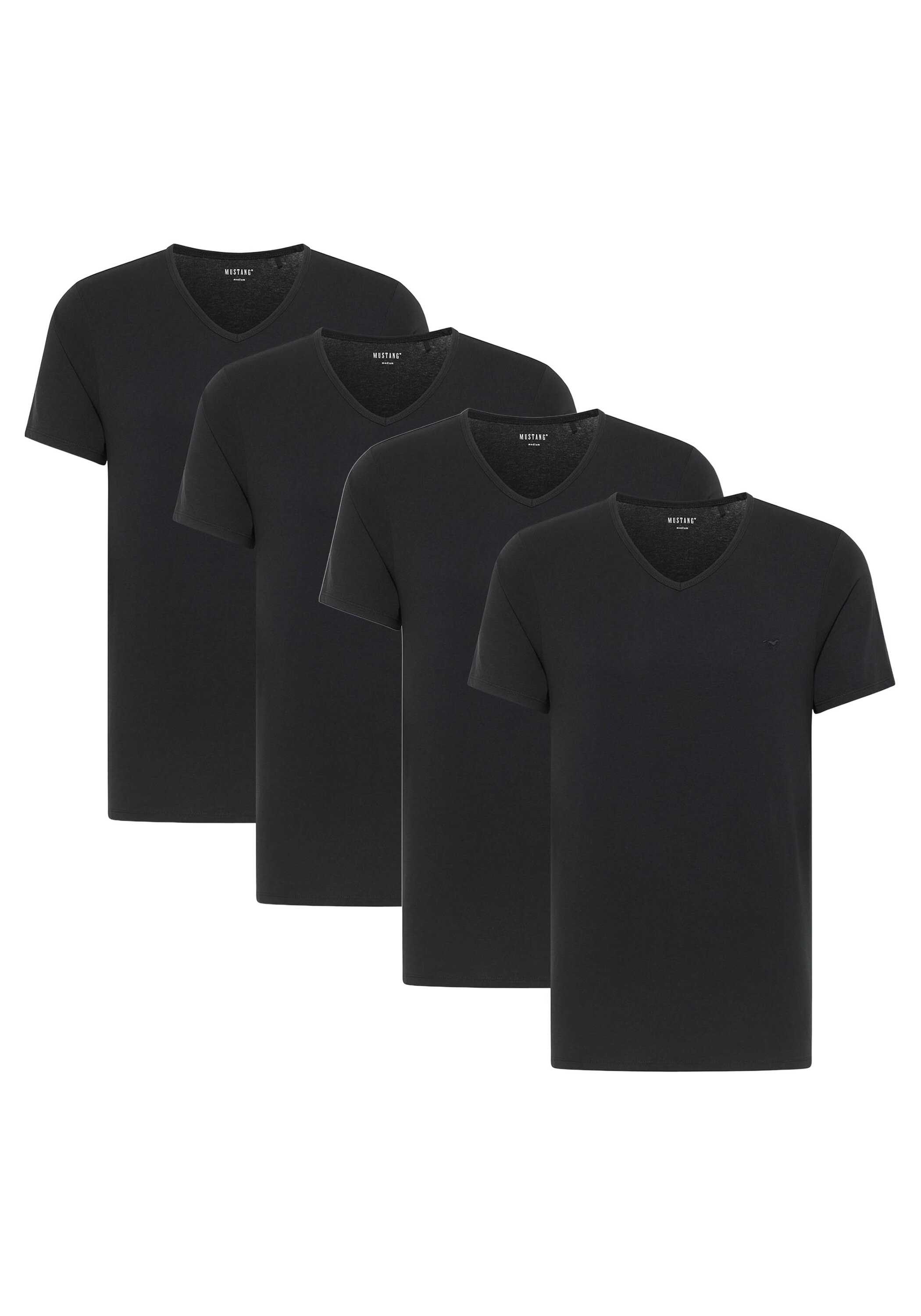 MUSTANG T-Shirt "T-Shirt Style Amado 4-Pack 4er Pack"