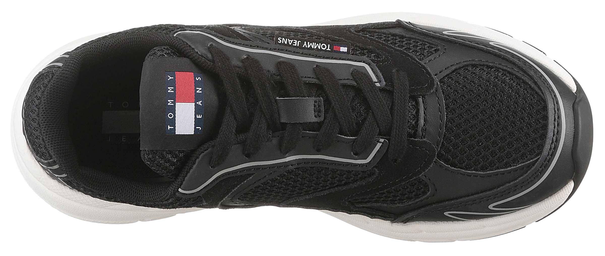 Tommy Jeans Keilsneaker »THE CONEY«, Plateau, Freizeitschuh, Halbschuh, Schnürschuh mit Kontrastnähten