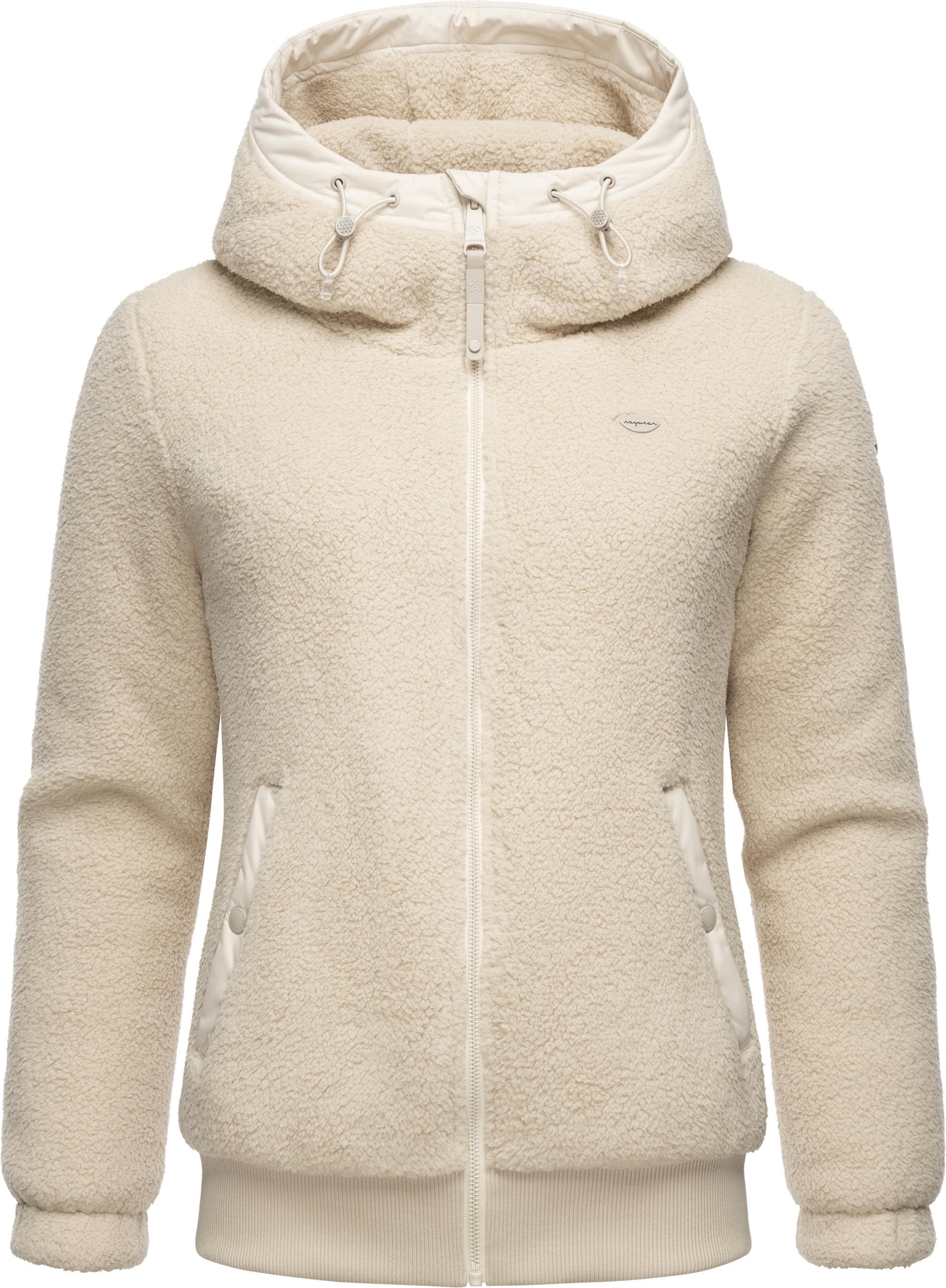 Ragwear Outdoorjacke "Cousy Short", mit Kapuze, flauschige Übergangsjacke mit Teddyfell und Kapuze