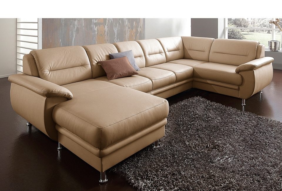sit&more Wohnlandschaft "Mailand U-Form, B: 312 cm, XXL-Couch mit Komfortpolsterung" optional Schlaffunktion, Liegefl. 122x247 cm, diverse Lederqualitäten