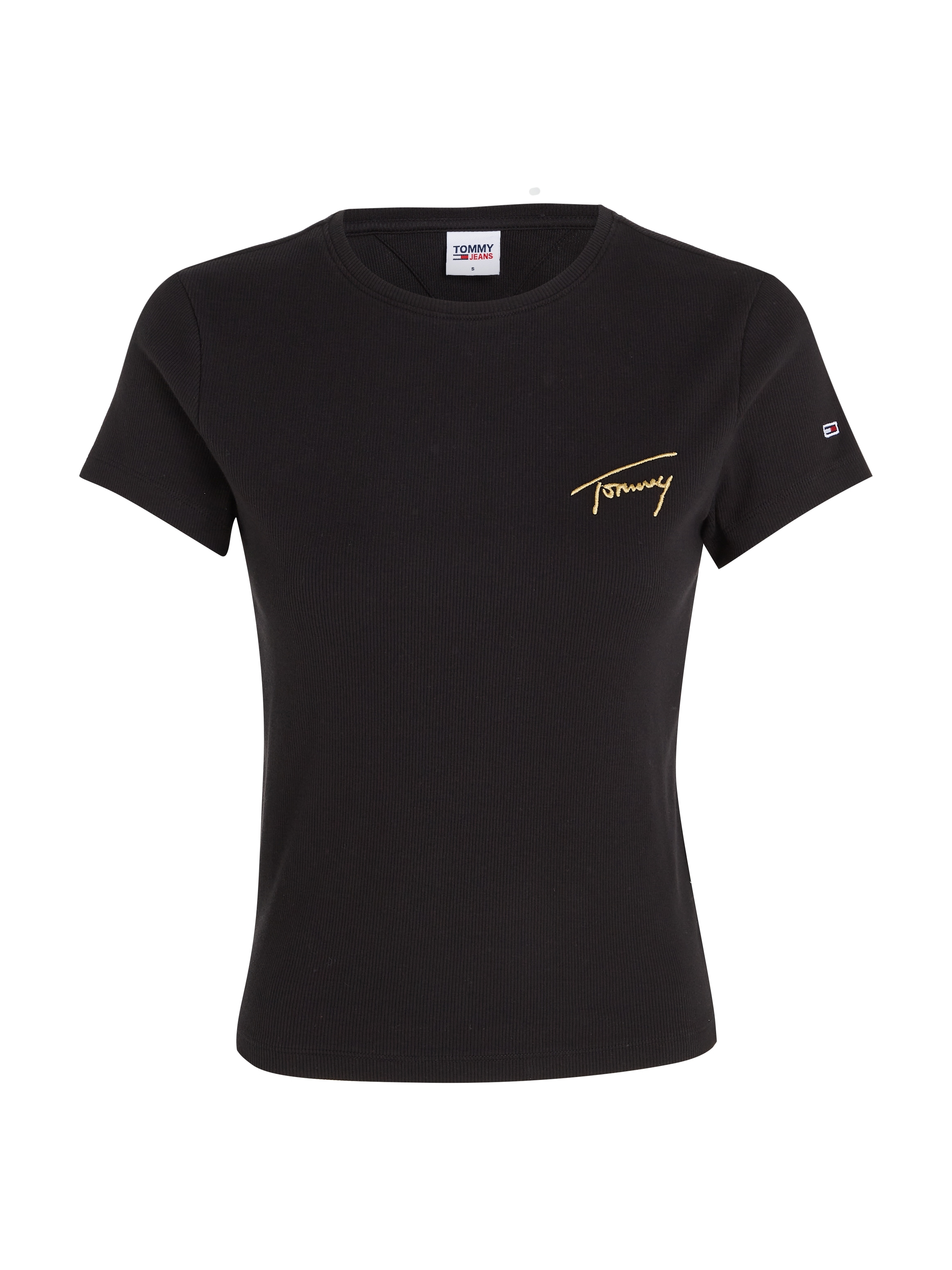 Black Friday mit Signature BBY goldfarbenen | SIGNATURE Jeans Logo-Schriftzug GOLD BAUR T-Shirt Tommy »TJW TEE SS«