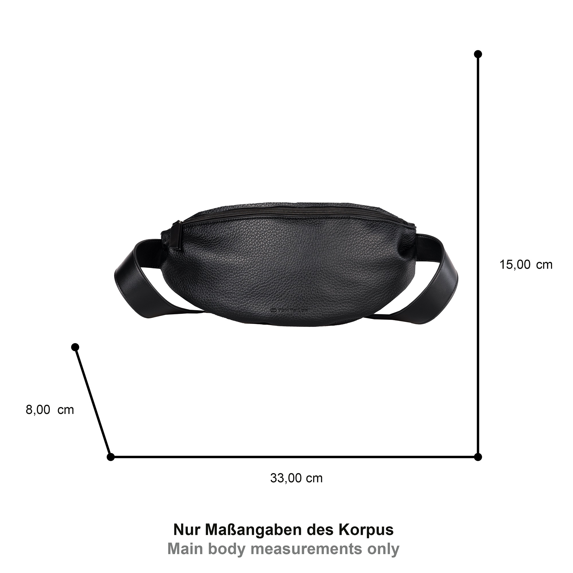 TOM TAILOR Bauchtasche »Liliana« mit eingelegten Falten, extra breiten Schulterriemen und feinem Logo