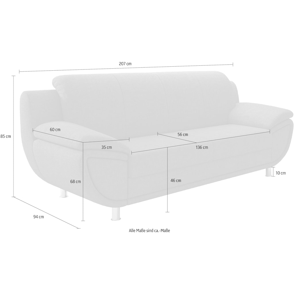 TRENDMANUFAKTUR 3-Sitzer