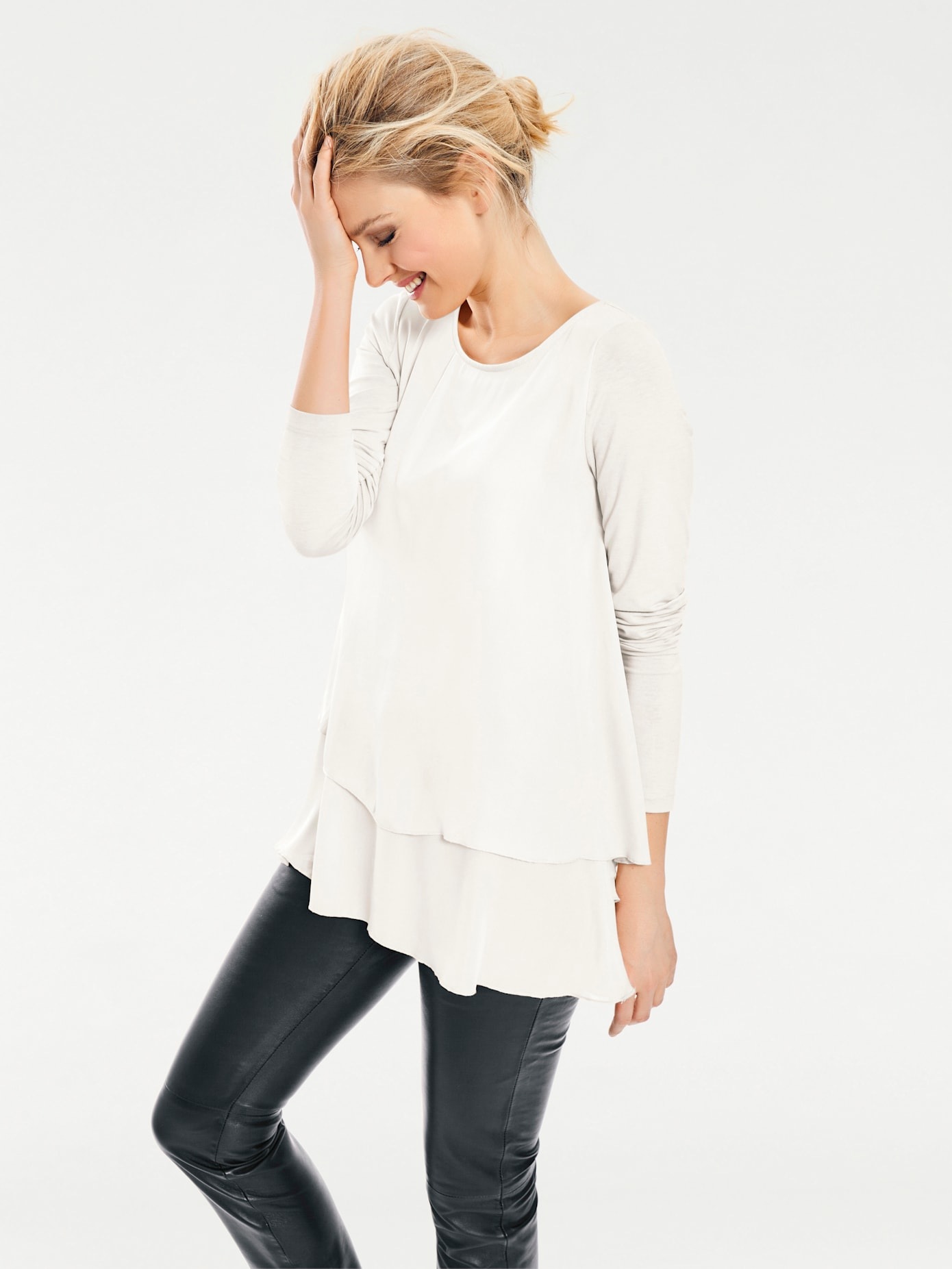 heine Rundhalsshirt "Rundhals-Shirt" 1 Stk. tlg. günstig online kaufen