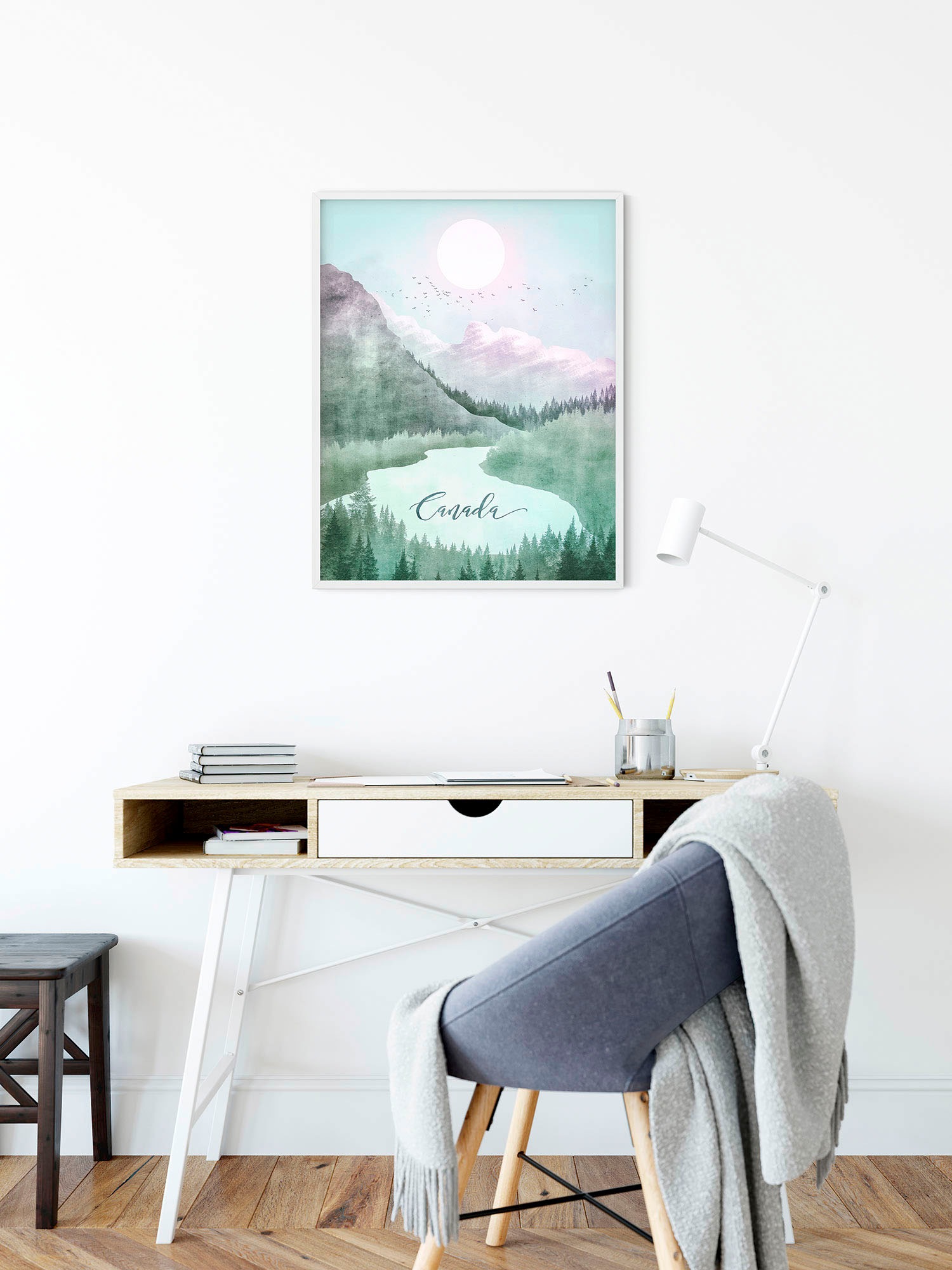Komar Bild "Vintage Travel Canada" Natur 1 Stk. tlg. Wandbild zur Dekoratio günstig online kaufen