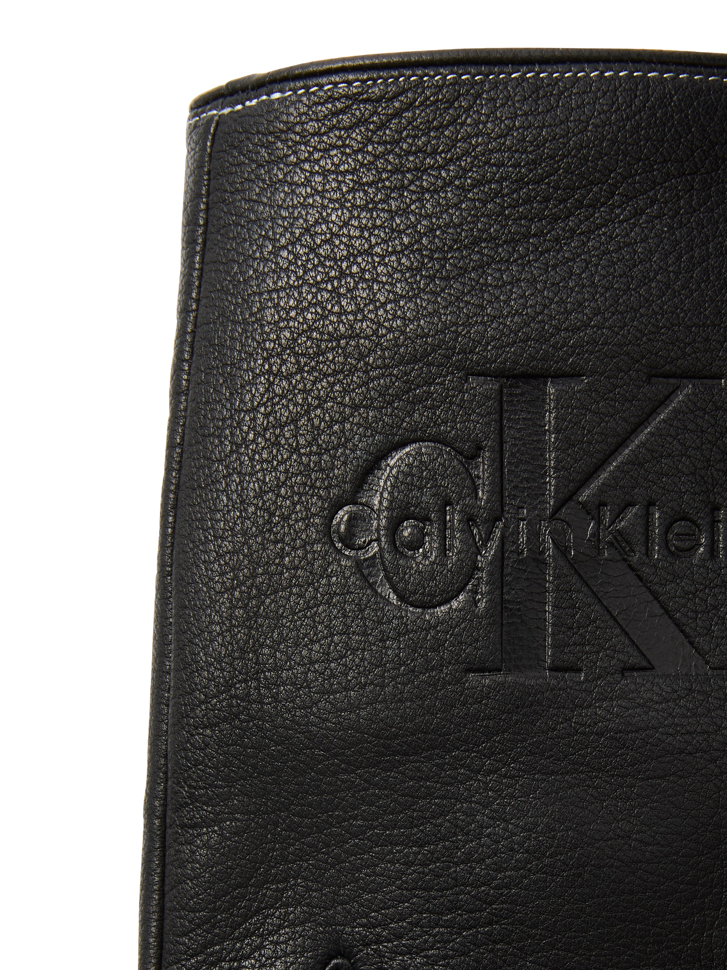 Calvin Klein Jeans Lederhandschuhe Regular fit mit Druckknopf