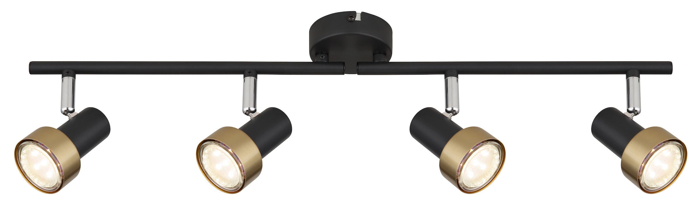 GLOBO LIGHTING Deckenstrahler »MASON«, Leuchtmittel GU10 | ohne Leuchtmittel, Deckenspot/schwarz/antik/goldfarben/Dreh-/Schwenkbar/Flur