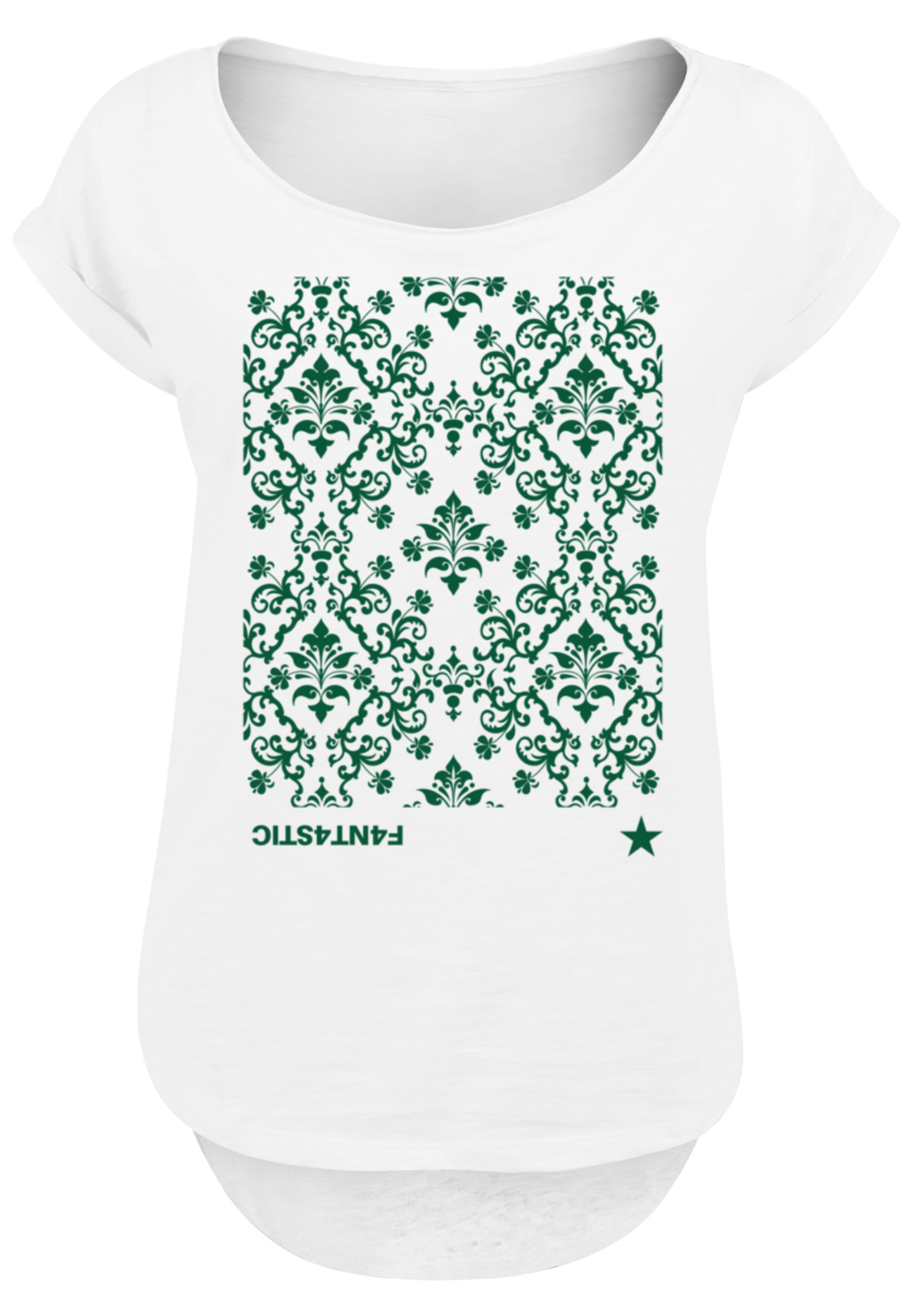 F4NT4STIC T-Shirt »Blumen Muster Grün«, Print