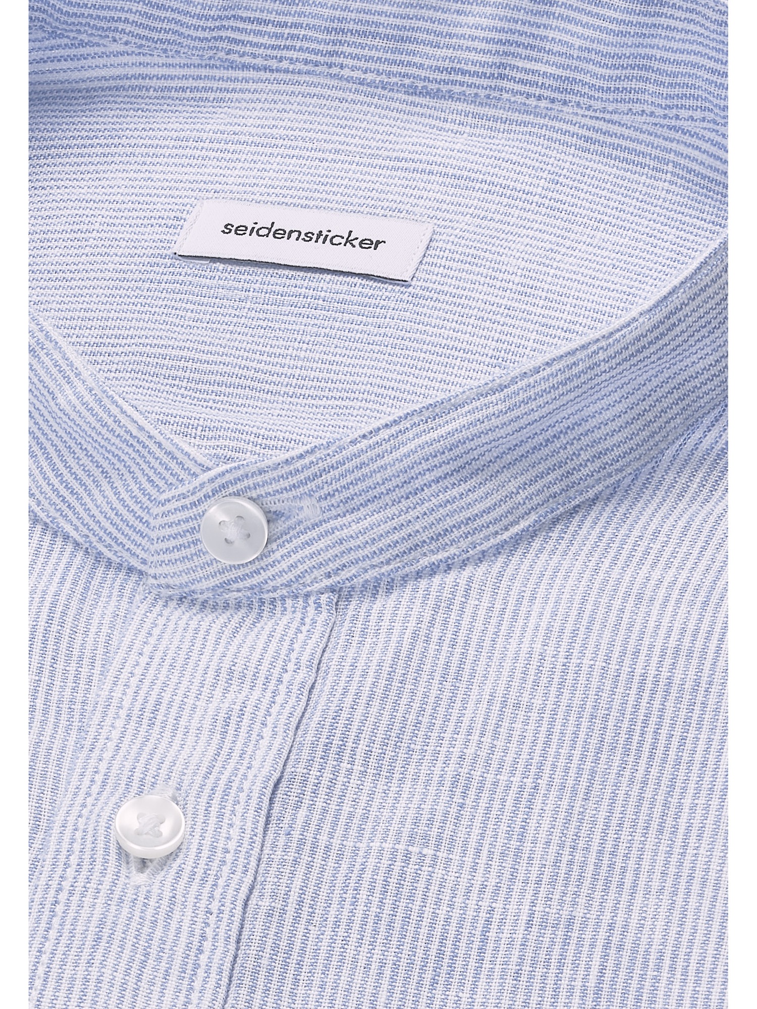 seidensticker Leinenhemd »Schwarze Rose« Regular 1/1 Stehkragen Gestreift