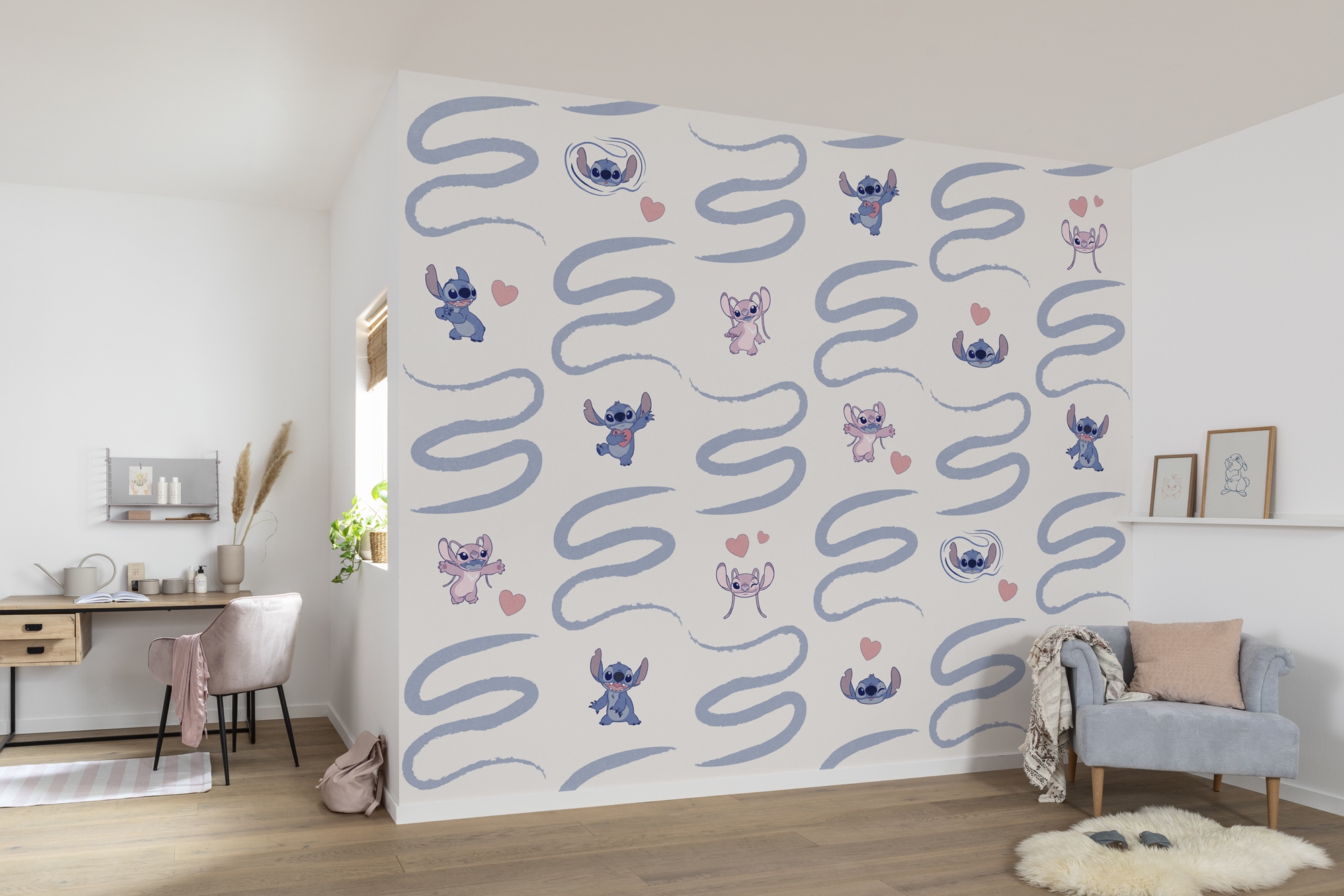 Komar Fototapete "Digitaldruck Vlies - Lilo und Stitch Be Kind - Größe 300 x 250 cm" bedruckt glatt Kinderzimmer