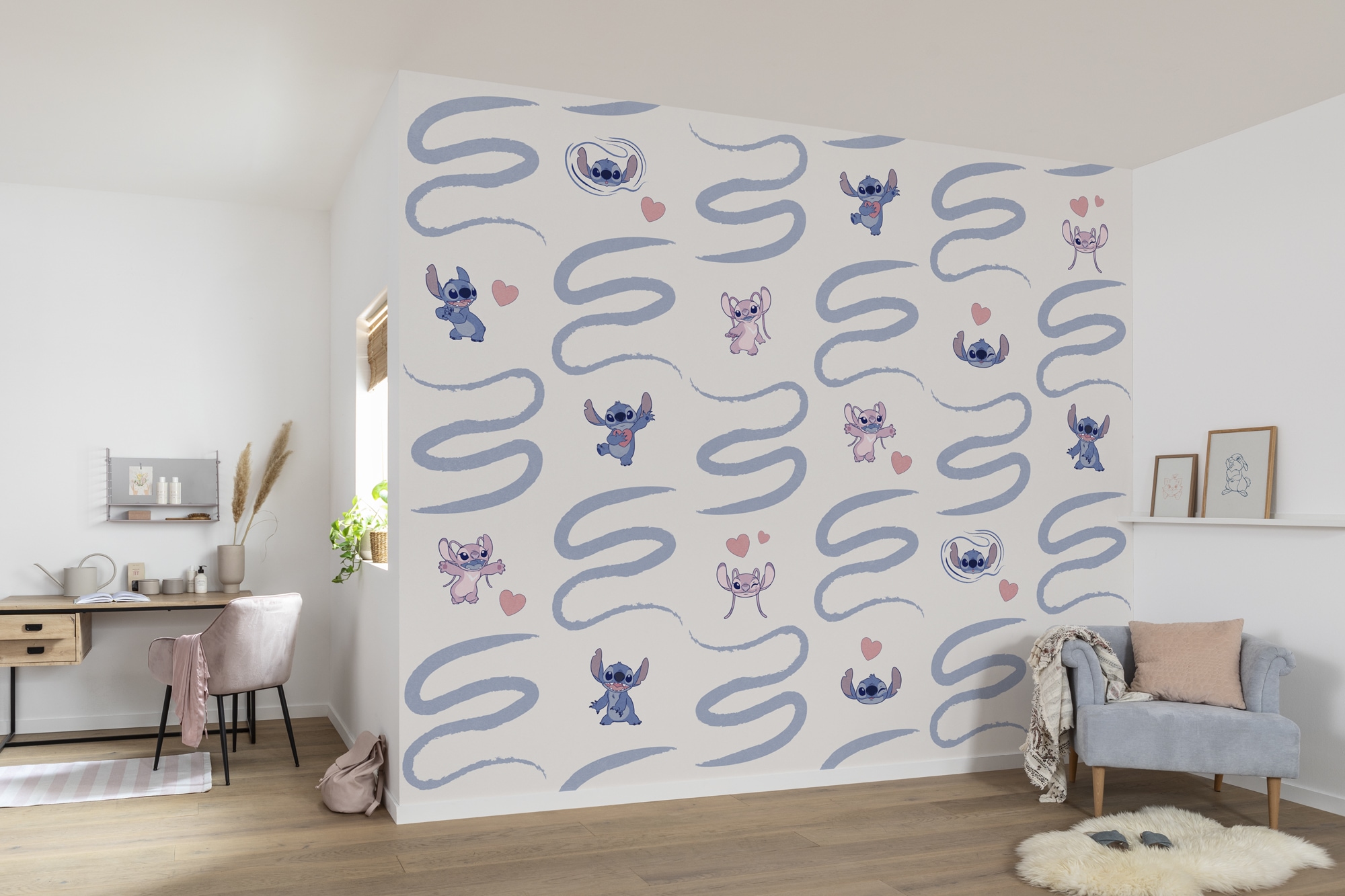 Komar Fototapete "Komar Vlies Fototapete - Lilo und Stitch Be Kind - Größe 300 x 250 cm"