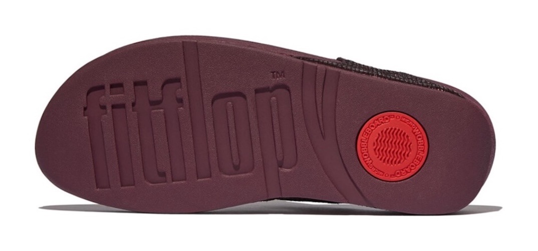 Fitflop Zehentrenner »LULU CRINKLED SHIMMER«, Slides, Badeschuh mit Glitter