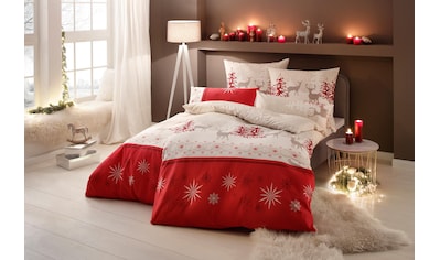 Bettwäsche »Venua Weihnachtsdesign, in Qualitäten Linon (kühlend) + Biber (wärmend),...