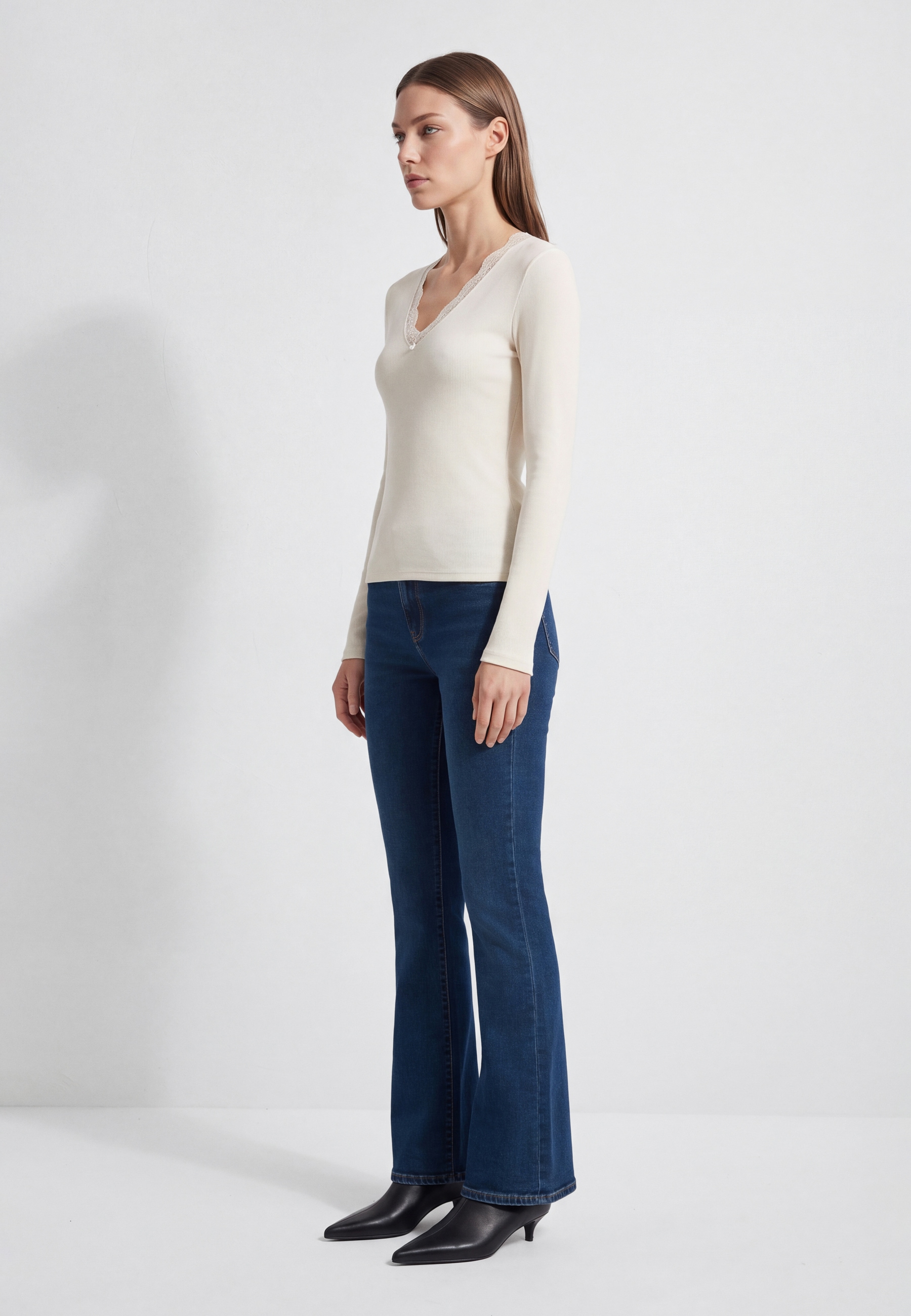 Mavi Langarmshirt »FASHION JERSEY« Spitzen Top