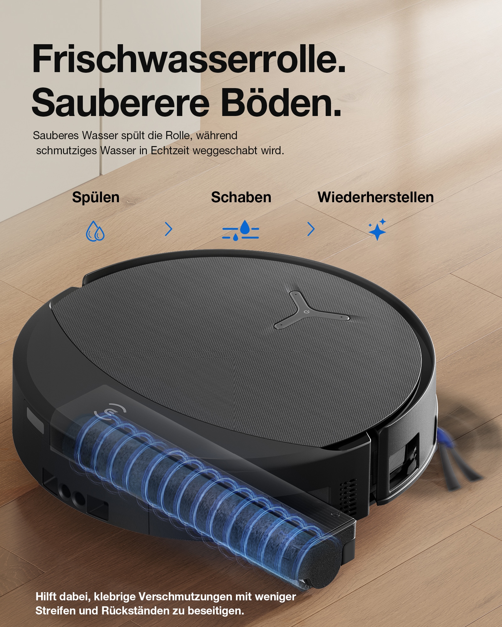 ECOVACS Nass-Trocken-Saugroboter »DEEBOT X11S OmniCyclone Care Kit, All-in-One Station (beutellos)« 30.000 Pa + 16 L/s (Luftstrom), 27cm Wischrolle, Care Kit