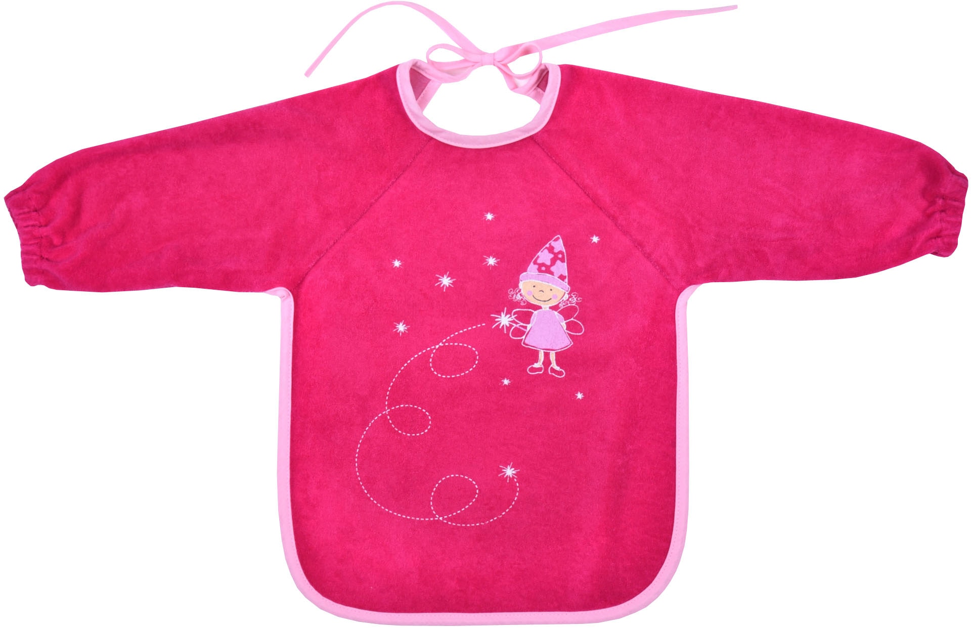 WÖRNER Baby Lätzchen "Fee Sterne beere Ärmellätz beschichtet"beere, Obermaterial: 100% Baumwolle, Lätzchen, mit Ärmeln, beschichtet, schützt vor
