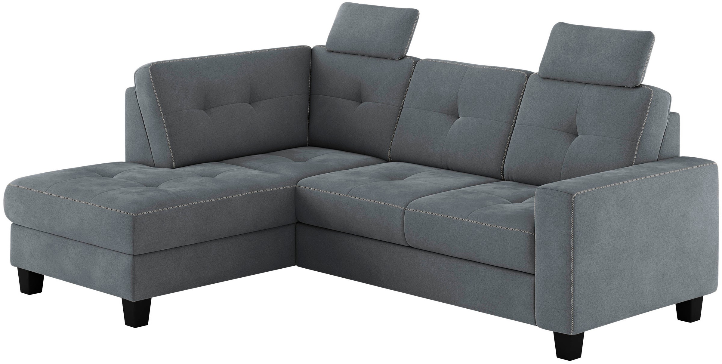 Places of Style Ecksofa »Varese«, wahlweise mit Bettfunktion und Bettkasten