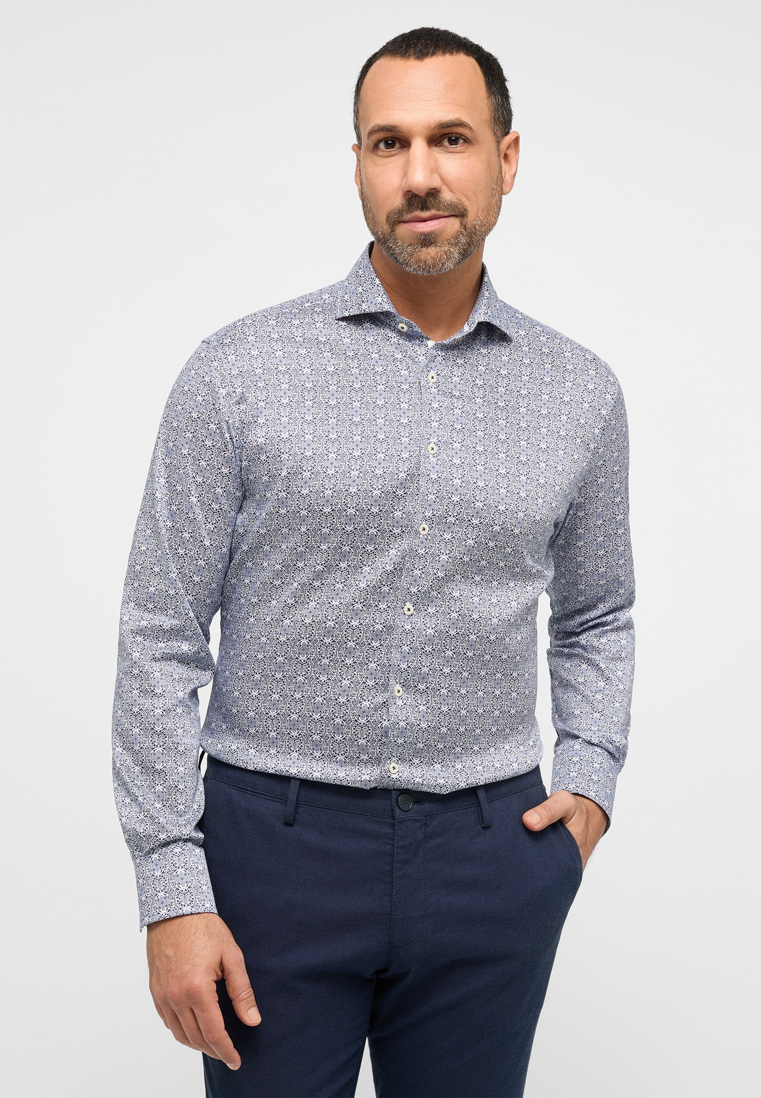 Eterna Langarmhemd "MODERN FIT" EASY IRON (bügelleicht) günstig online kaufen