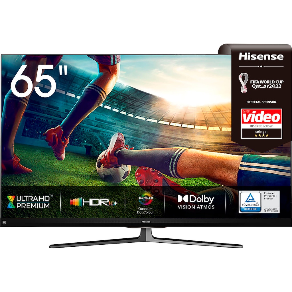 Hisense LED-Fernseher »65U8QF«, 164 cm/65 Zoll, 4K Ultra HD, Smart-TV, Quantum Dot Technologie, 120Hz Panel, JBL sound, Alexa Built-in