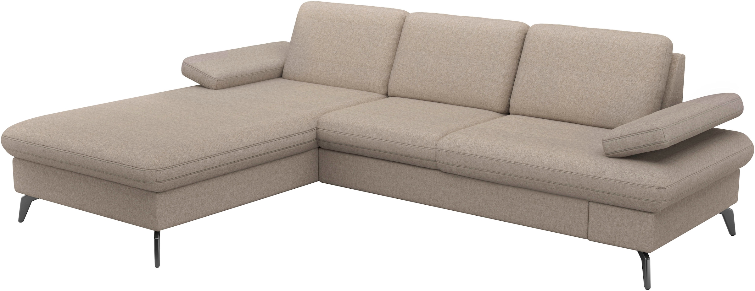 sit&more Ecksofa »Morris Jubi L-Form, B: 247 cm« mit Armteilfunktion & 1 Zierkissen, optional Bettfunktion