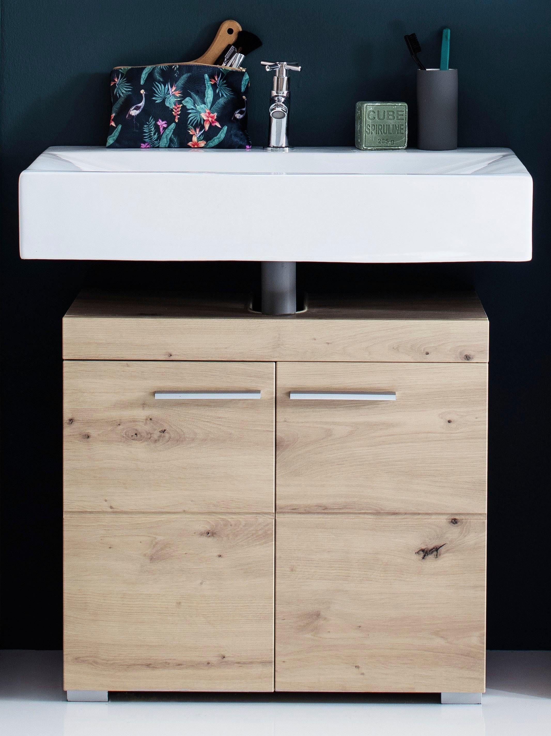 welltime Badmöbel-Set »Avena«, (Set, 2 St.), Badezimmermöbel - Waschbeckenunterschrank und Spiegelschrank
