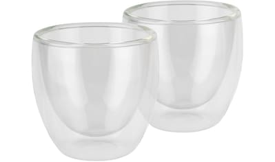 Espressoglas »TWINZ«, (Set, 2 tlg.), Ø 6 cm, H: 6,5 cm, 80 ml, 2-teilig