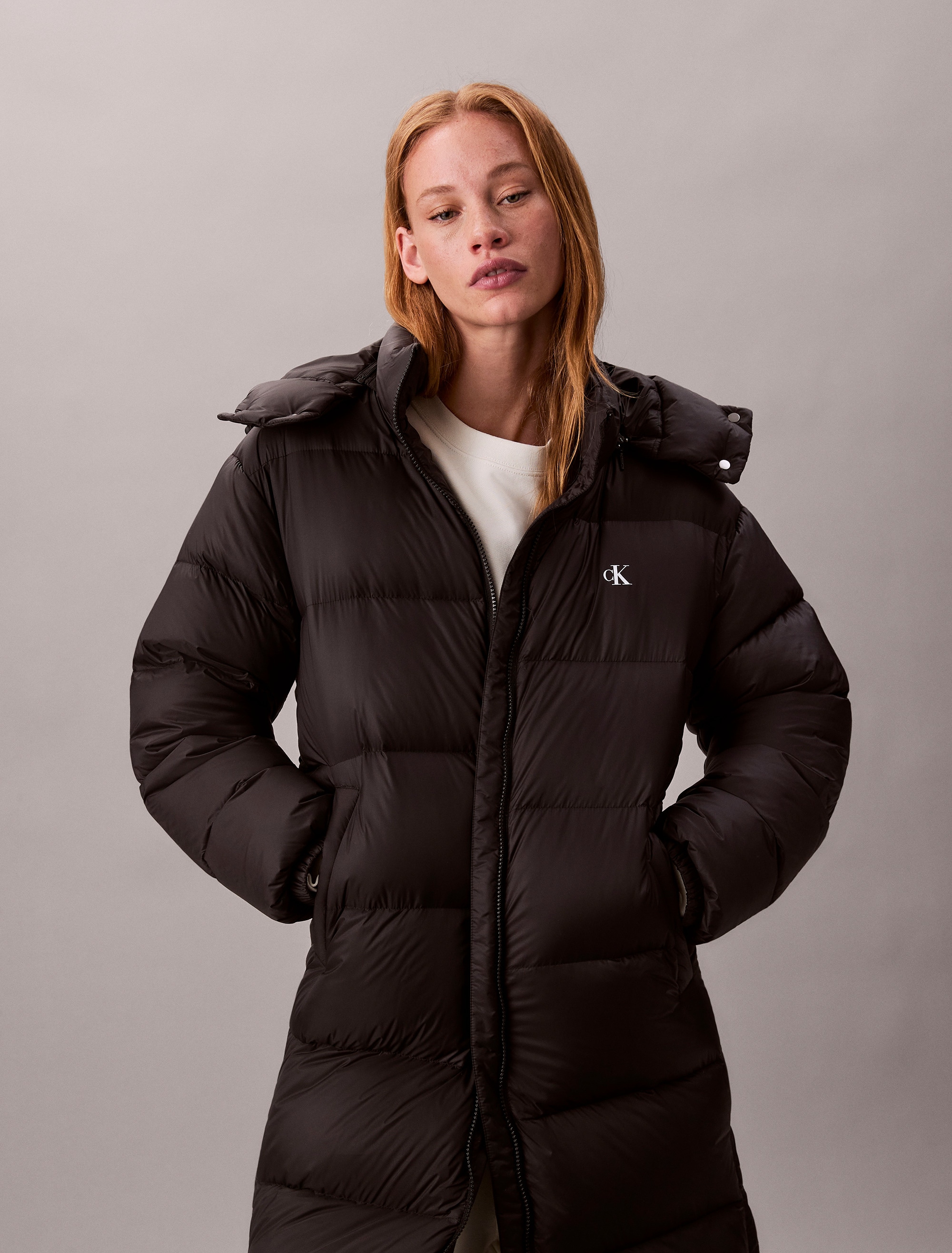 Calvin Klein Jeans Steppmantel "ESSENTIAL MIDWEIGHT LONG PUFFER" Mit Rundha günstig online kaufen