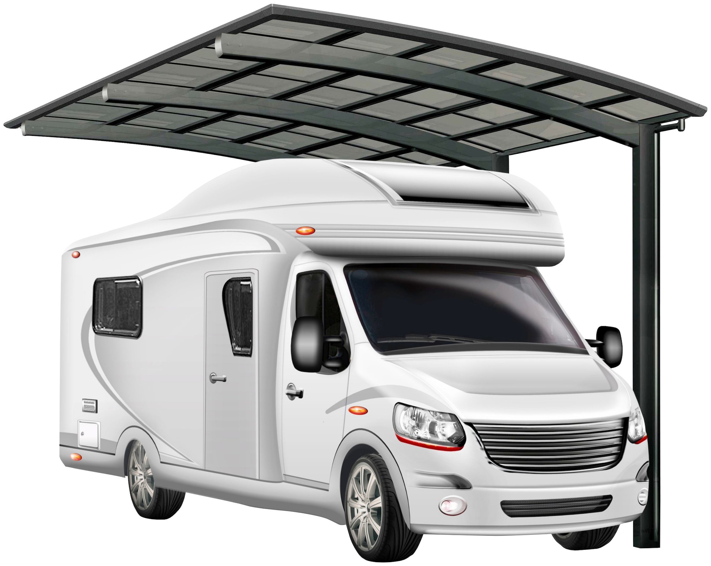 Ximax Einzelcarport "Portoforte Caravan Typ 80 Standard-schwarz", Aluminium, 254 cm, schwarz, Aluminium