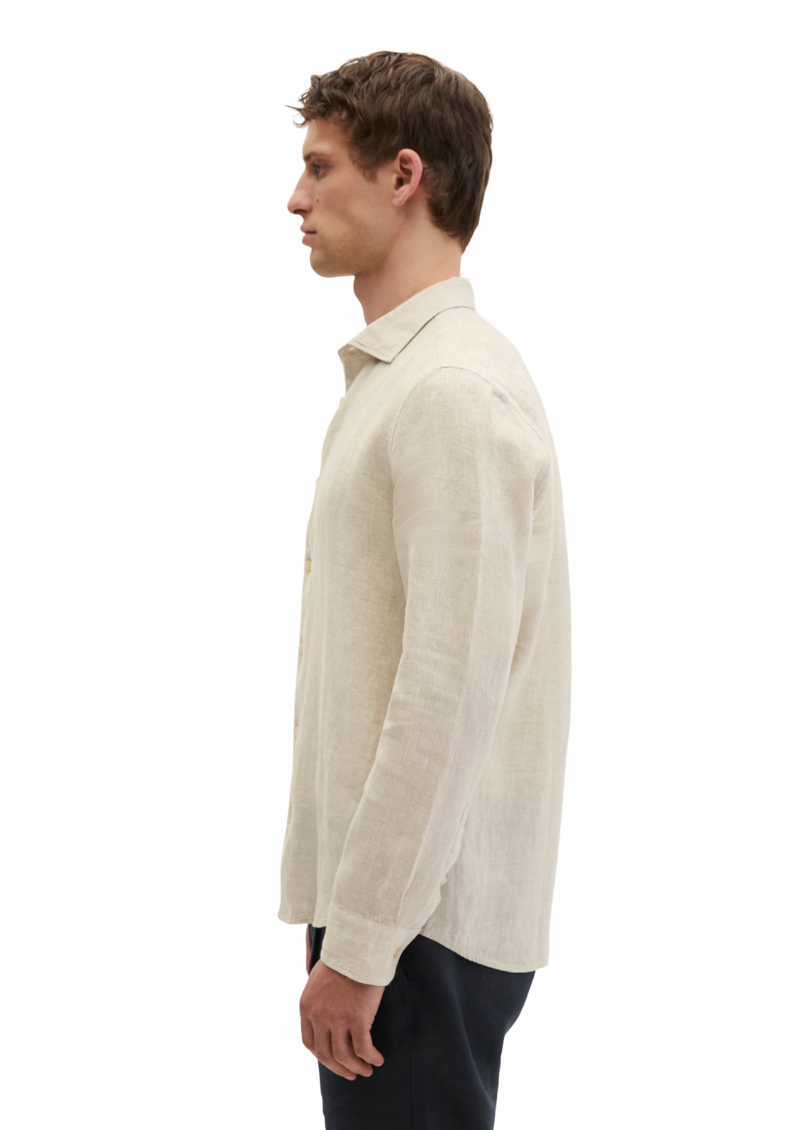 Marc O'Polo Langarmhemd »aus feinem Leinen-Chambray«