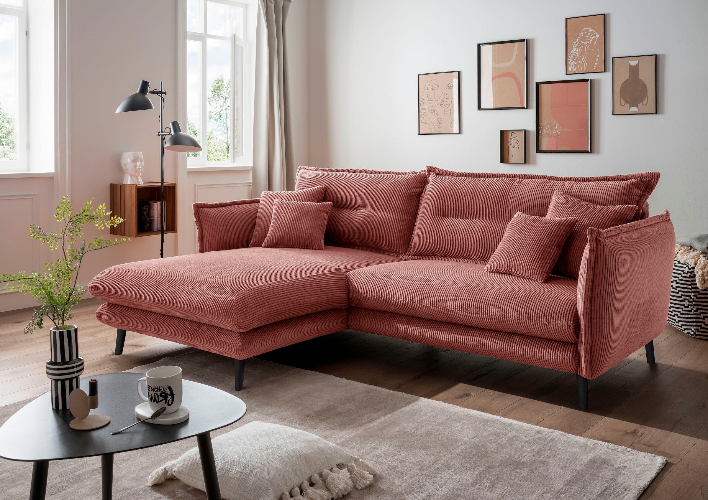 INOSIGN Ecksofa "Lazio", in verschiedenen Bezugsqualitäten und Farben liefe günstig online kaufen