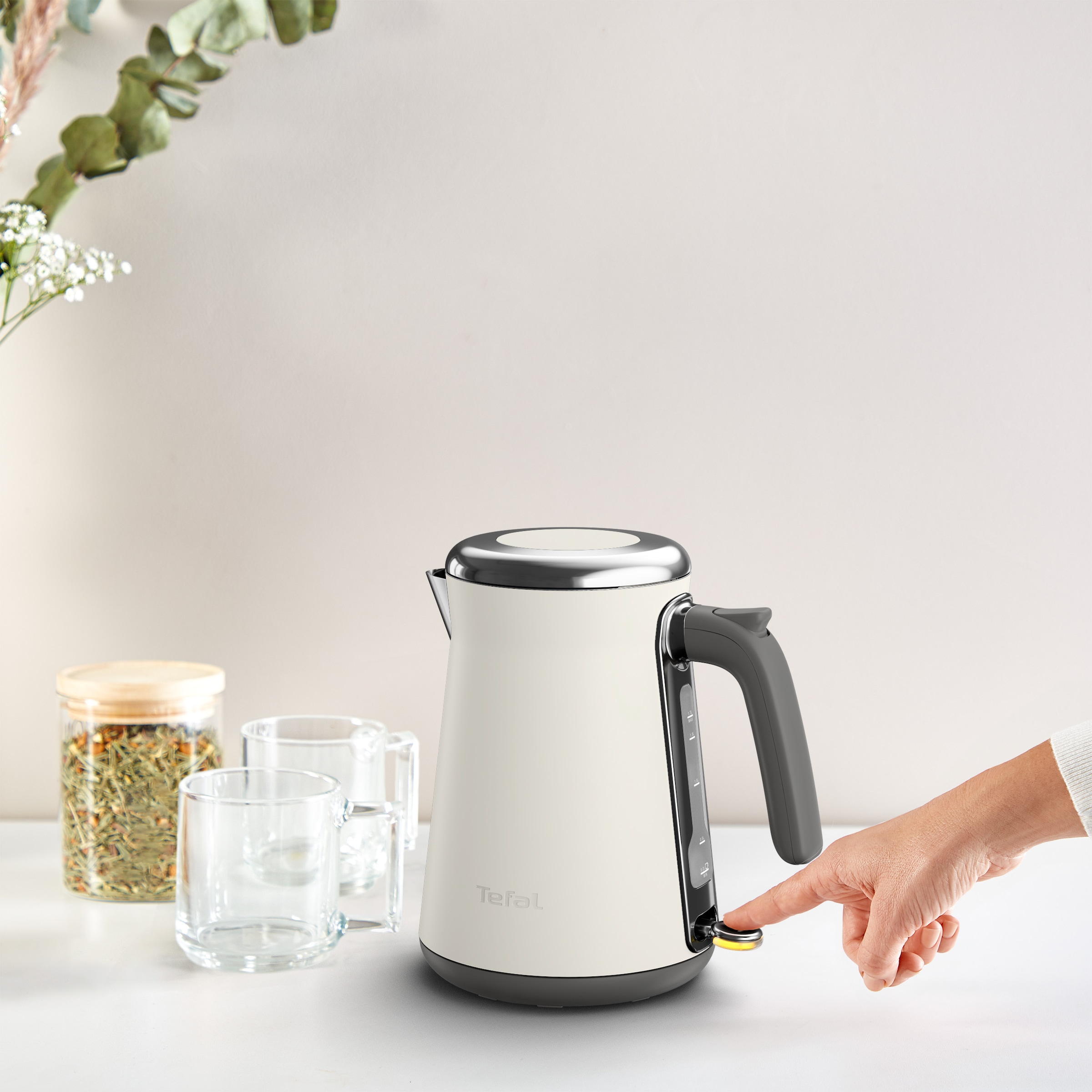 Tefal Wasserkocher »KI666A Collection«, 1,7 l, 2400 W, Deckelöffnung auf Knopfdruck, großes Fassungsvermögen von 1,7 l